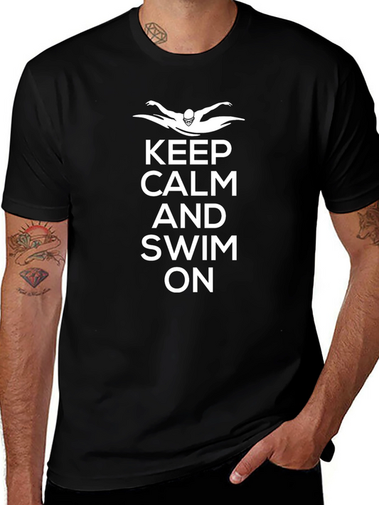 Keep Calm and Swim On T-Shirt