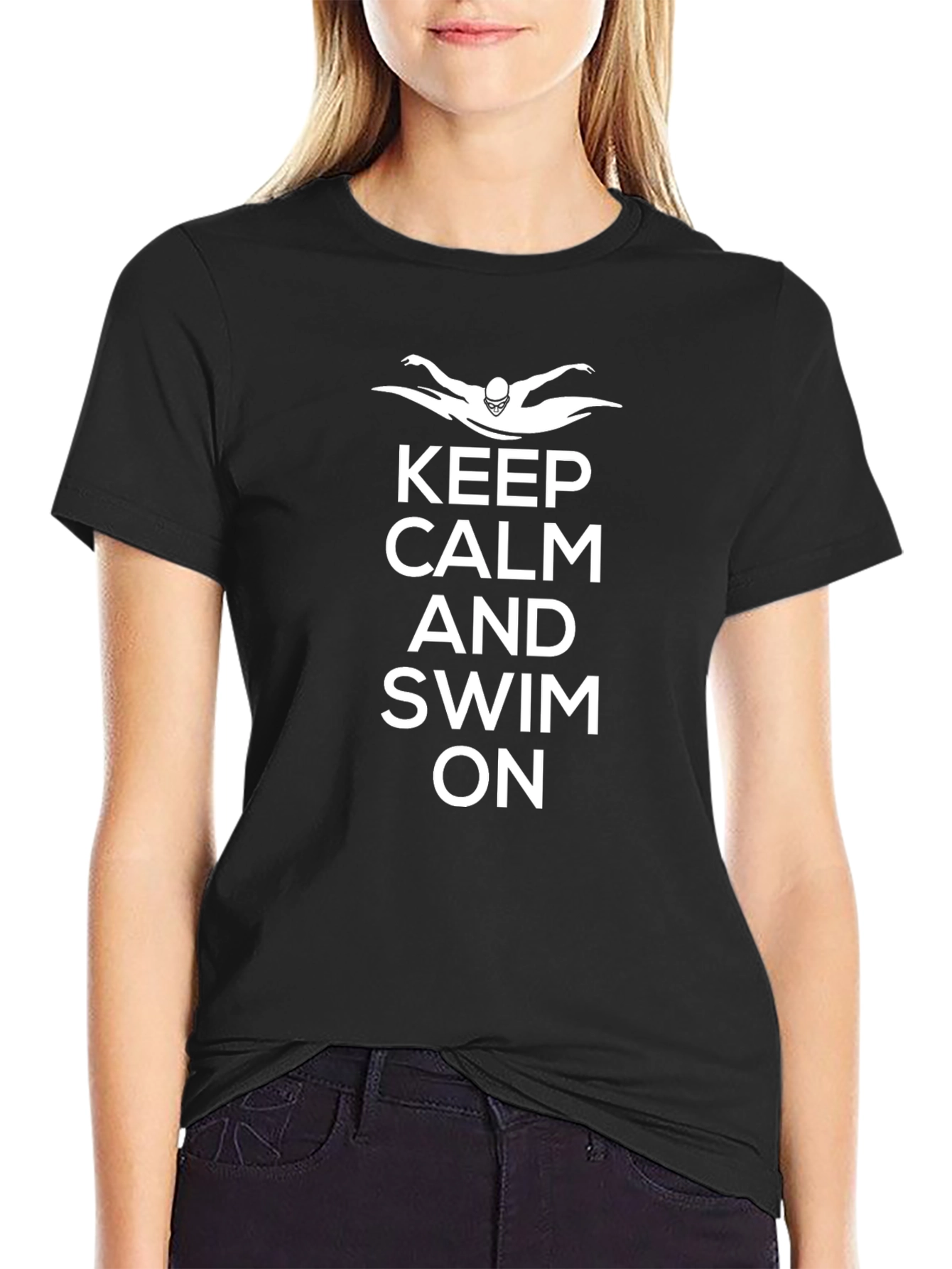 Keep Calm and Swim On T-Shirt