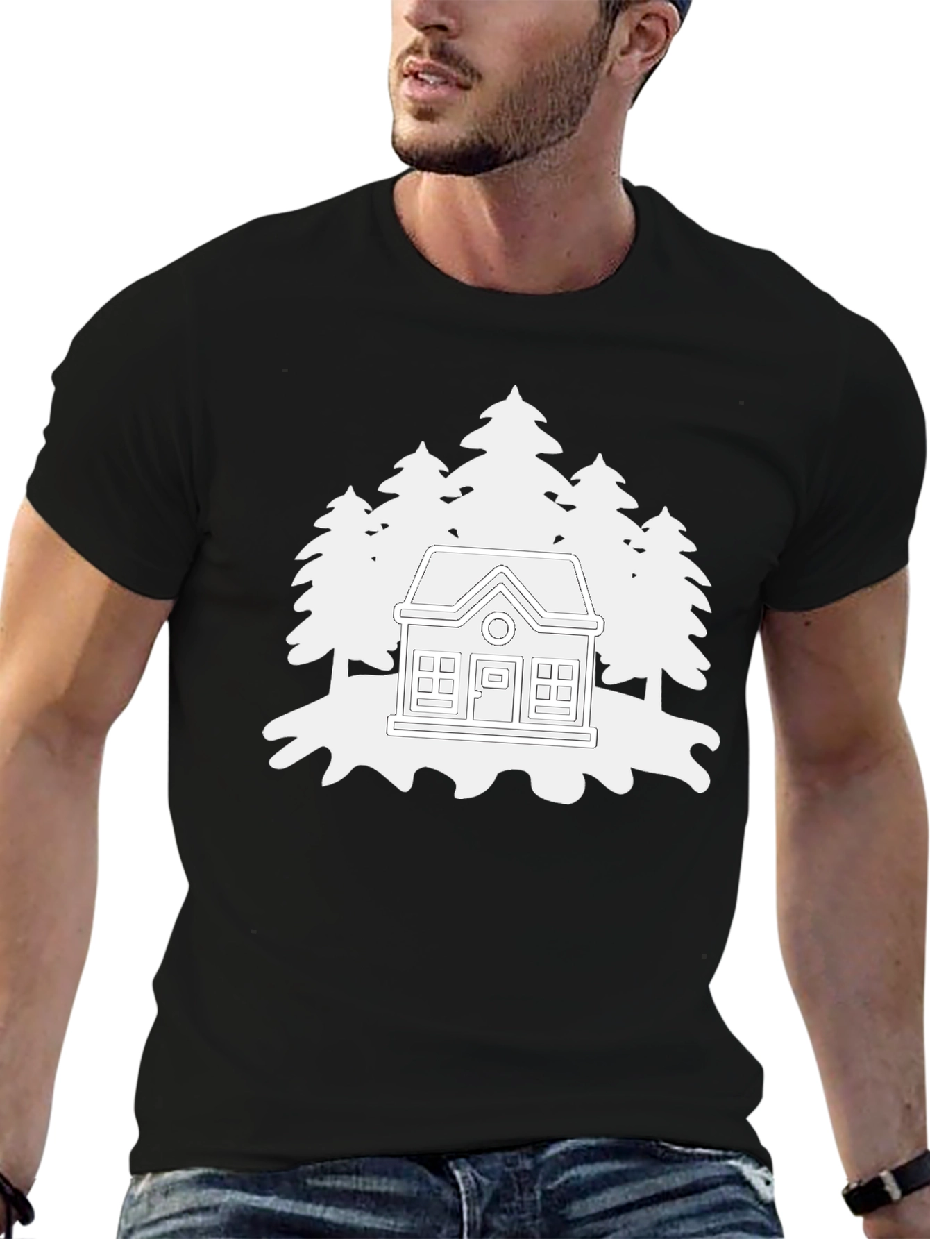 Cabin in the Woods Graphic Tee - Black