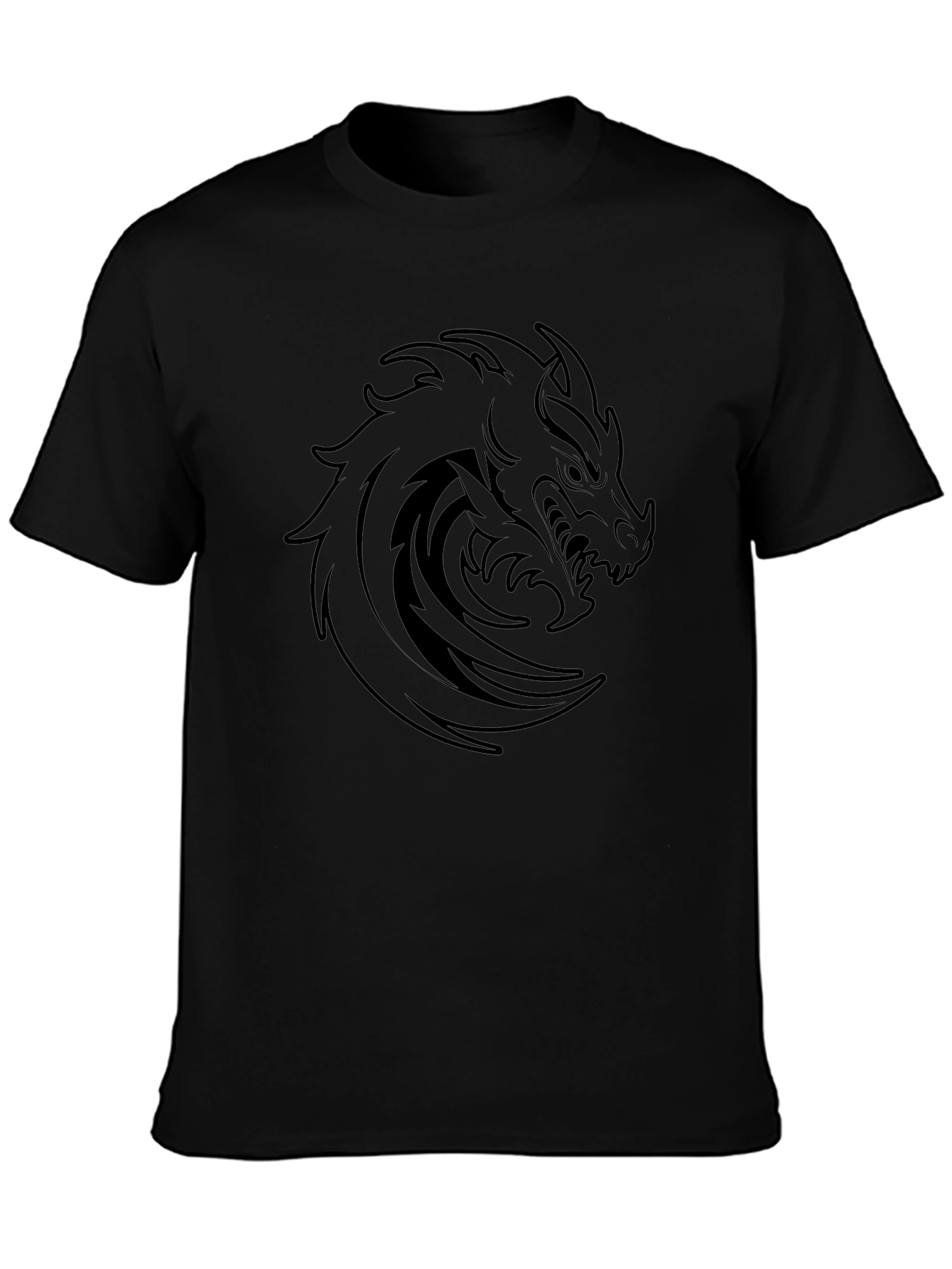 Mens Dragon Graphic Tee - Black