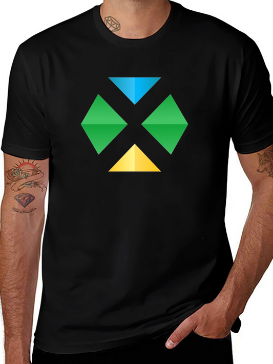 Geometric Diamond Graphic Tee - Casual Comfort
