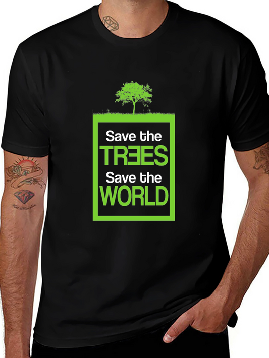 Eco-Friendly Save the Trees Graphic T-Shirt