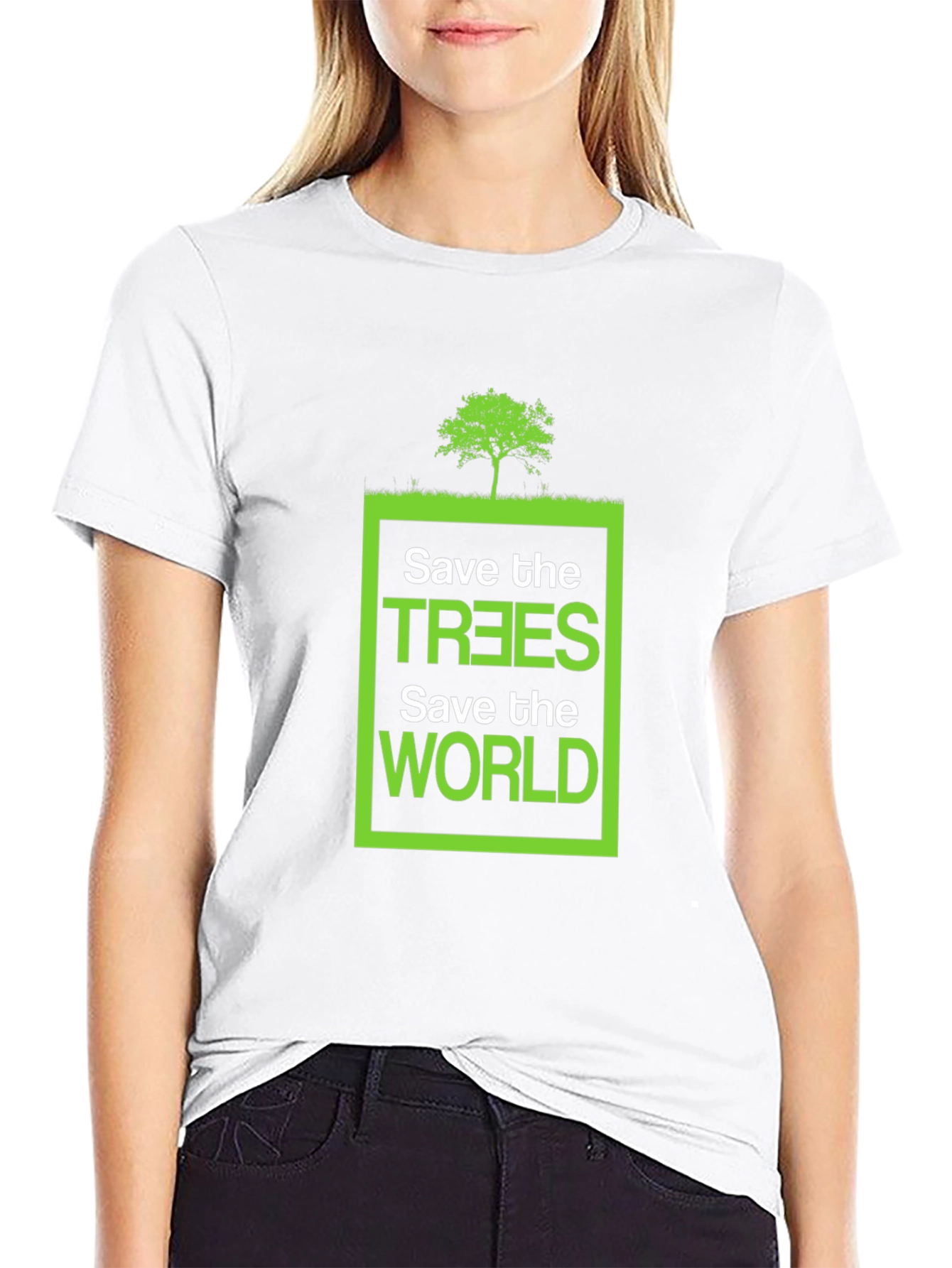Eco-Friendly Save the Trees Graphic T-Shirt
