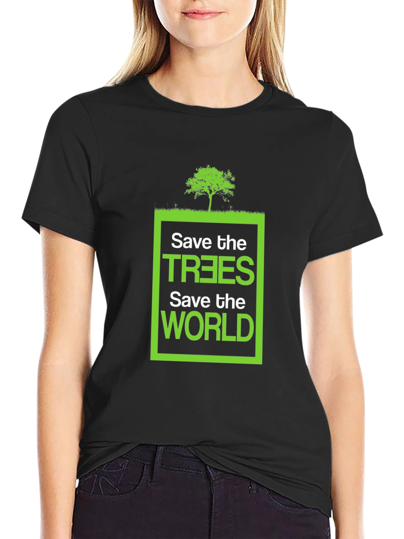 Eco-Friendly Save the Trees Graphic T-Shirt