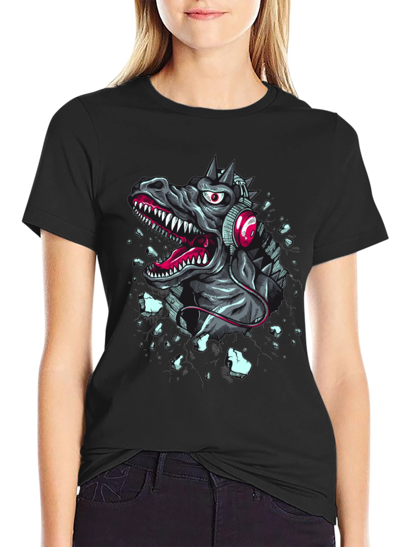 Dinosaur DJ Graphic Tee - Rock Your Style