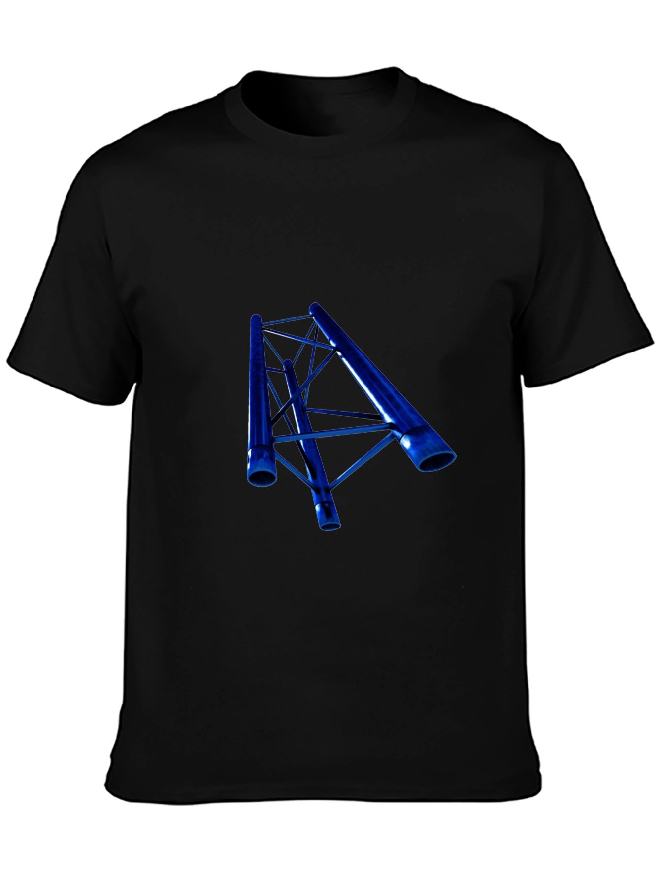 Blue Truss Graphic Black T-Shirt
