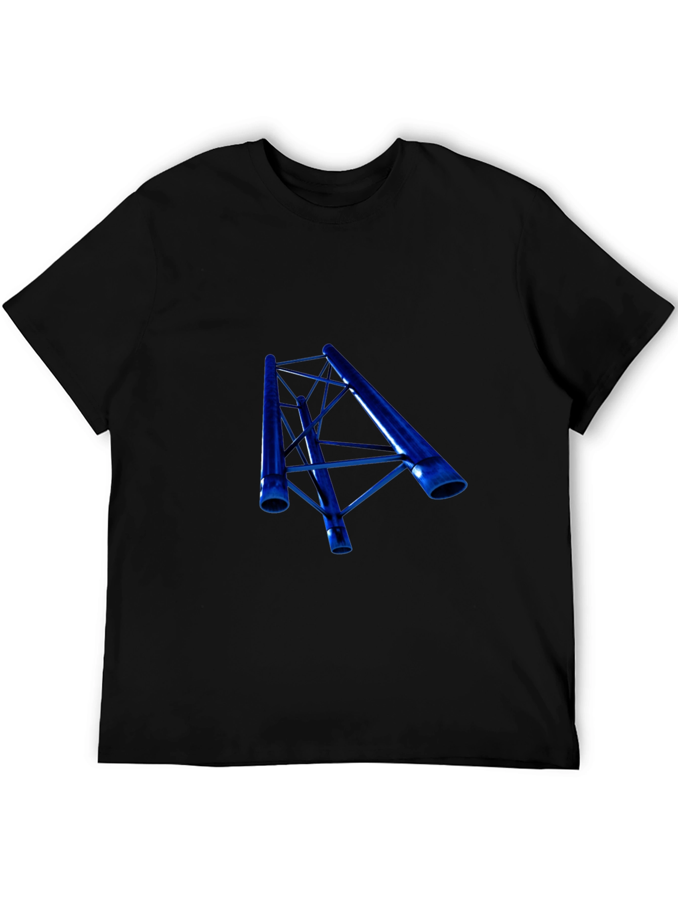 Blue Truss Graphic Black T-Shirt