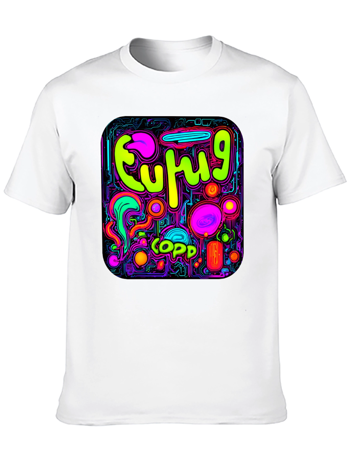 Neon Euphoric Pattern Graphic T-Shirt