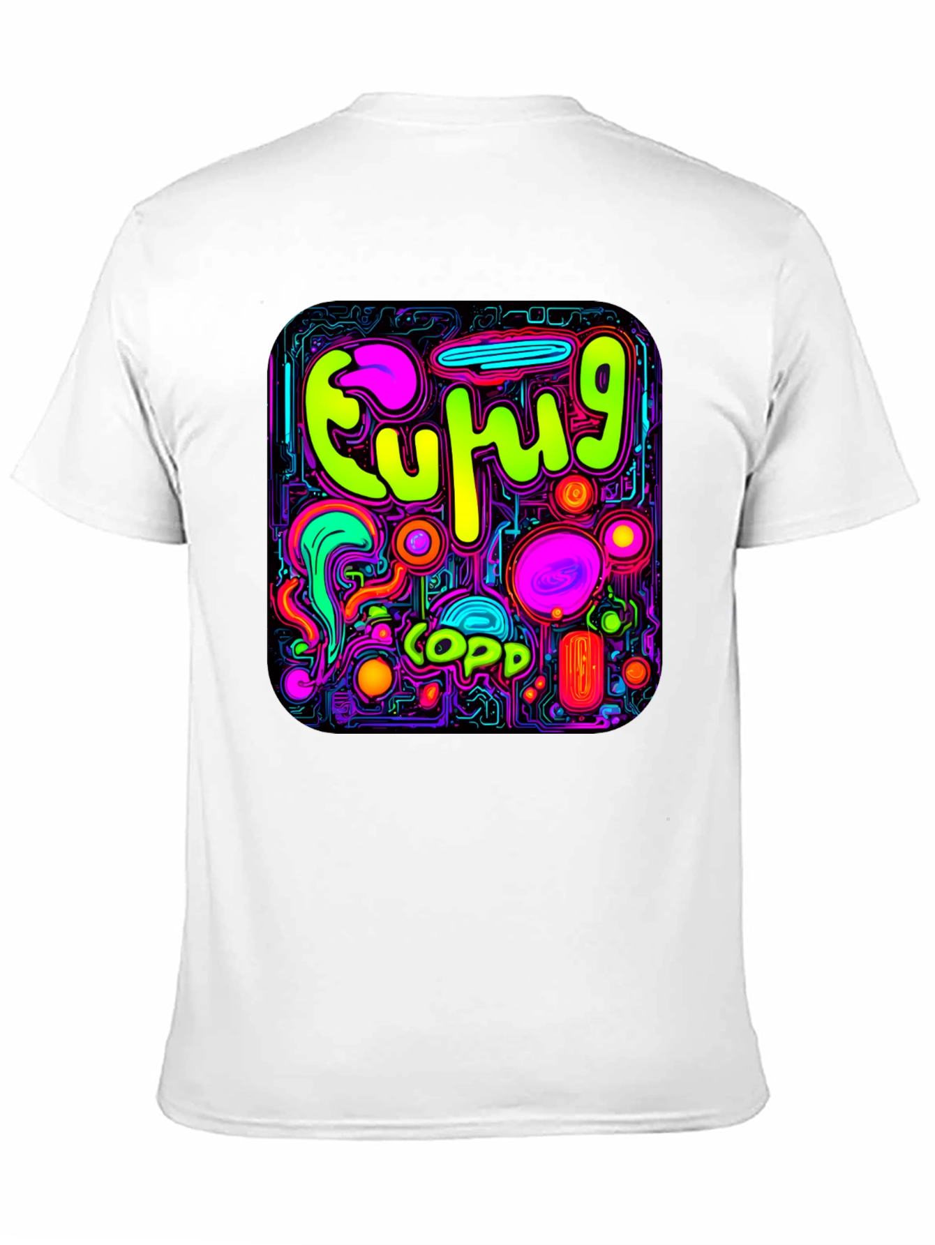 Neon Euphoric Pattern Graphic T-Shirt