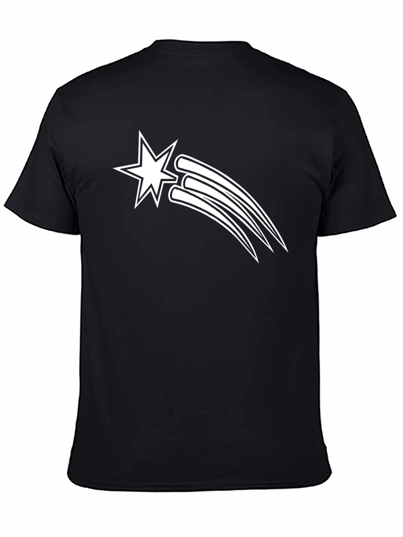 Shooting Star Black T-Shirt - Stylish Graphic Tee