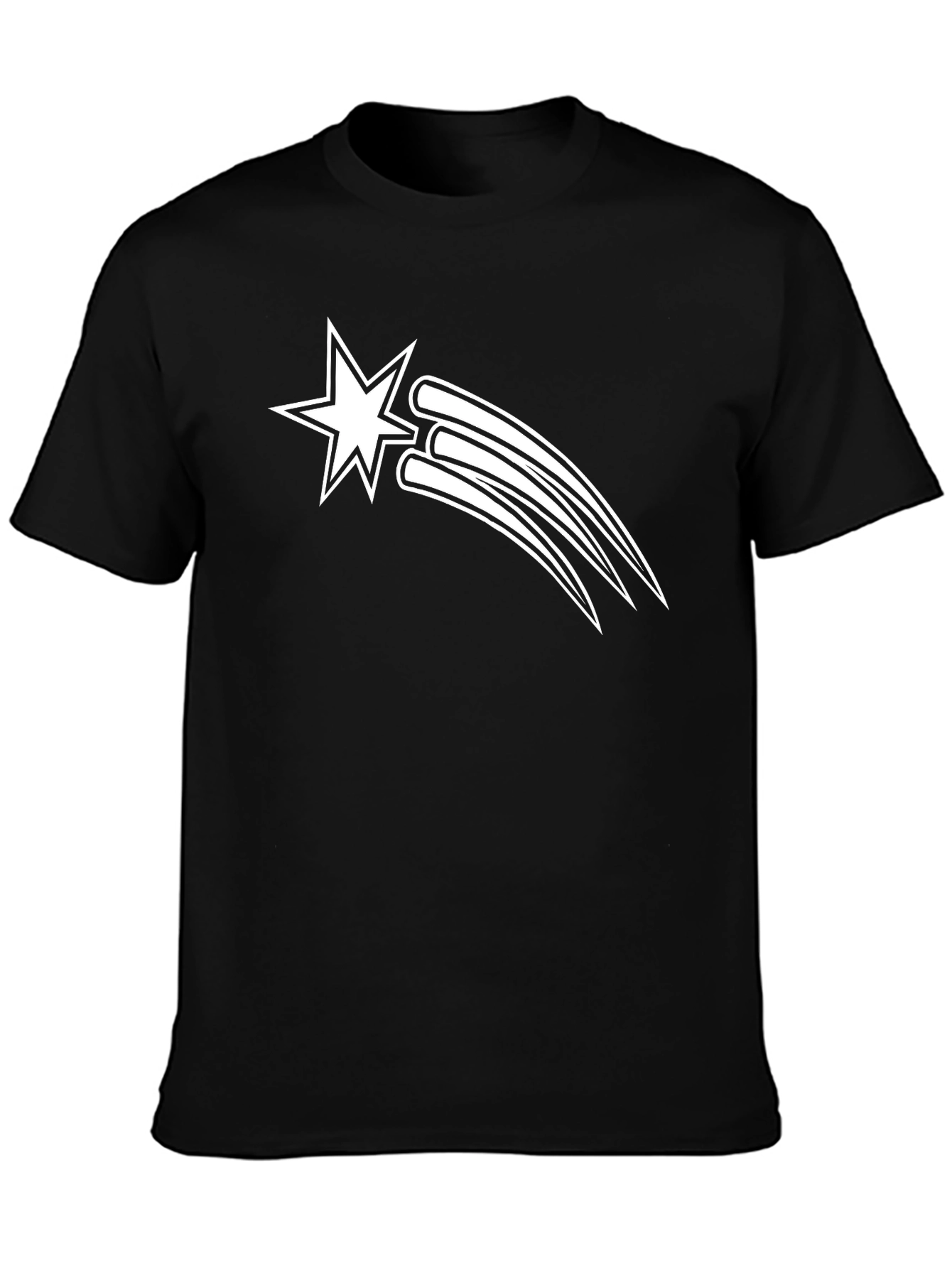 Shooting Star Black T-Shirt - Stylish Graphic Tee