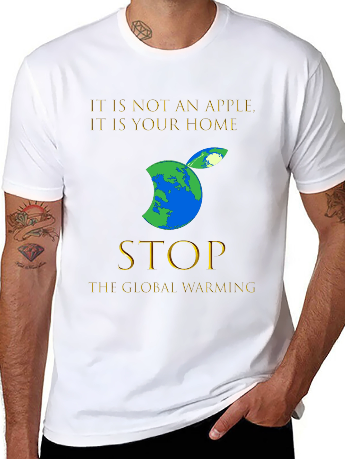 Earth Apple T-Shirt: Stop Global Warming Tee