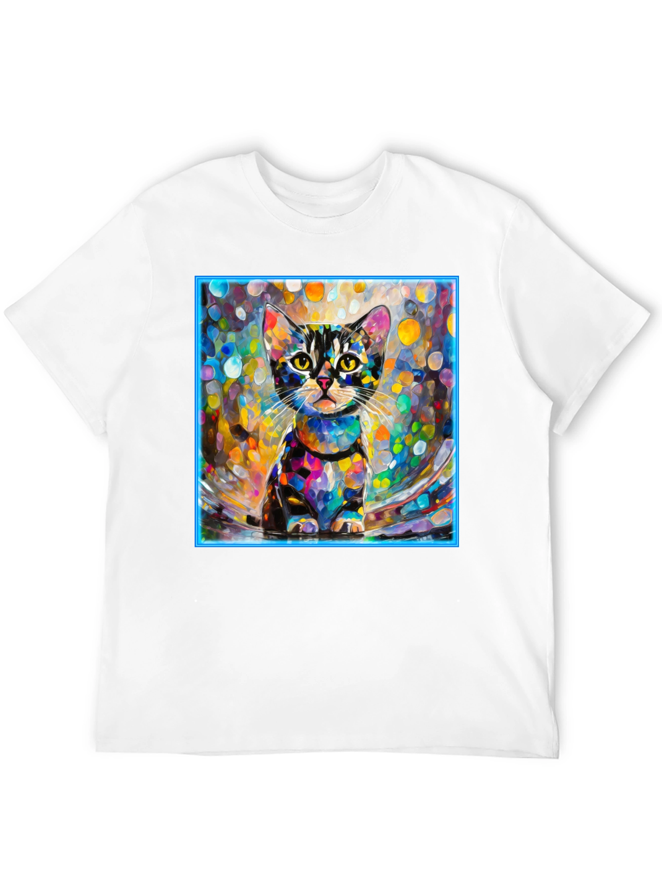 Abstract Cat Art T-Shirt