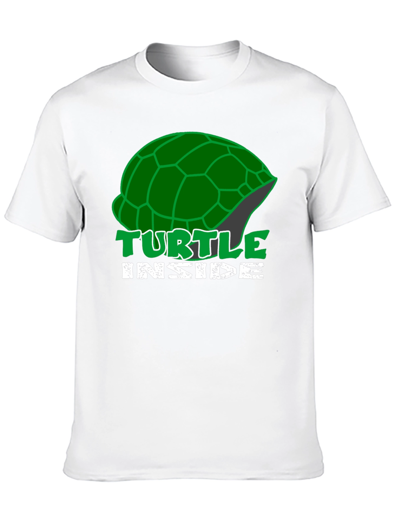 Turtle Inside Black T-Shirt