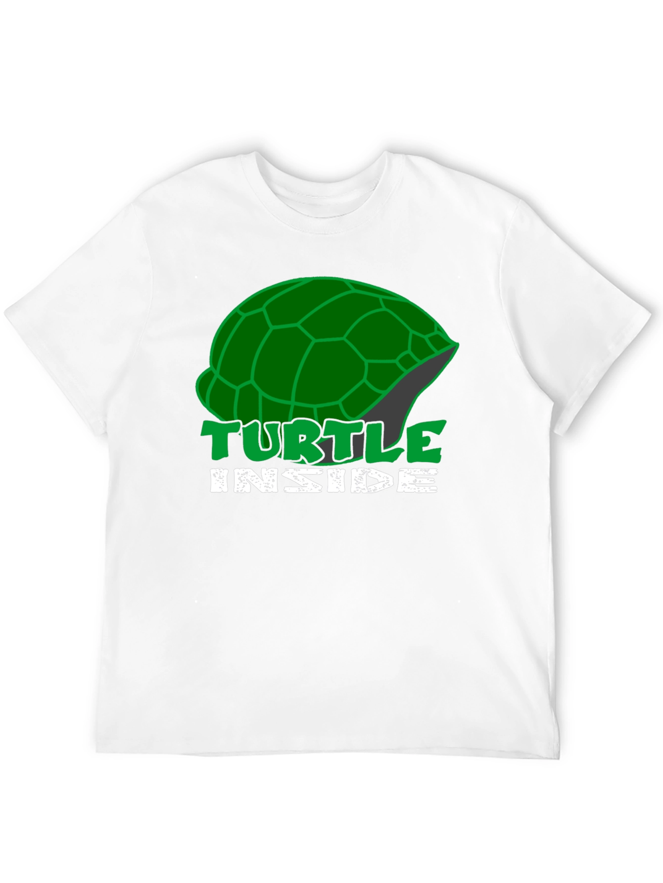Turtle Inside Black T-Shirt
