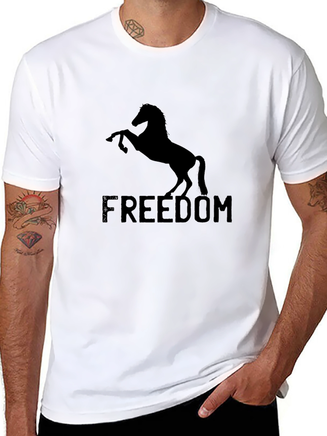 Freedom Horse Graphic T-Shirt