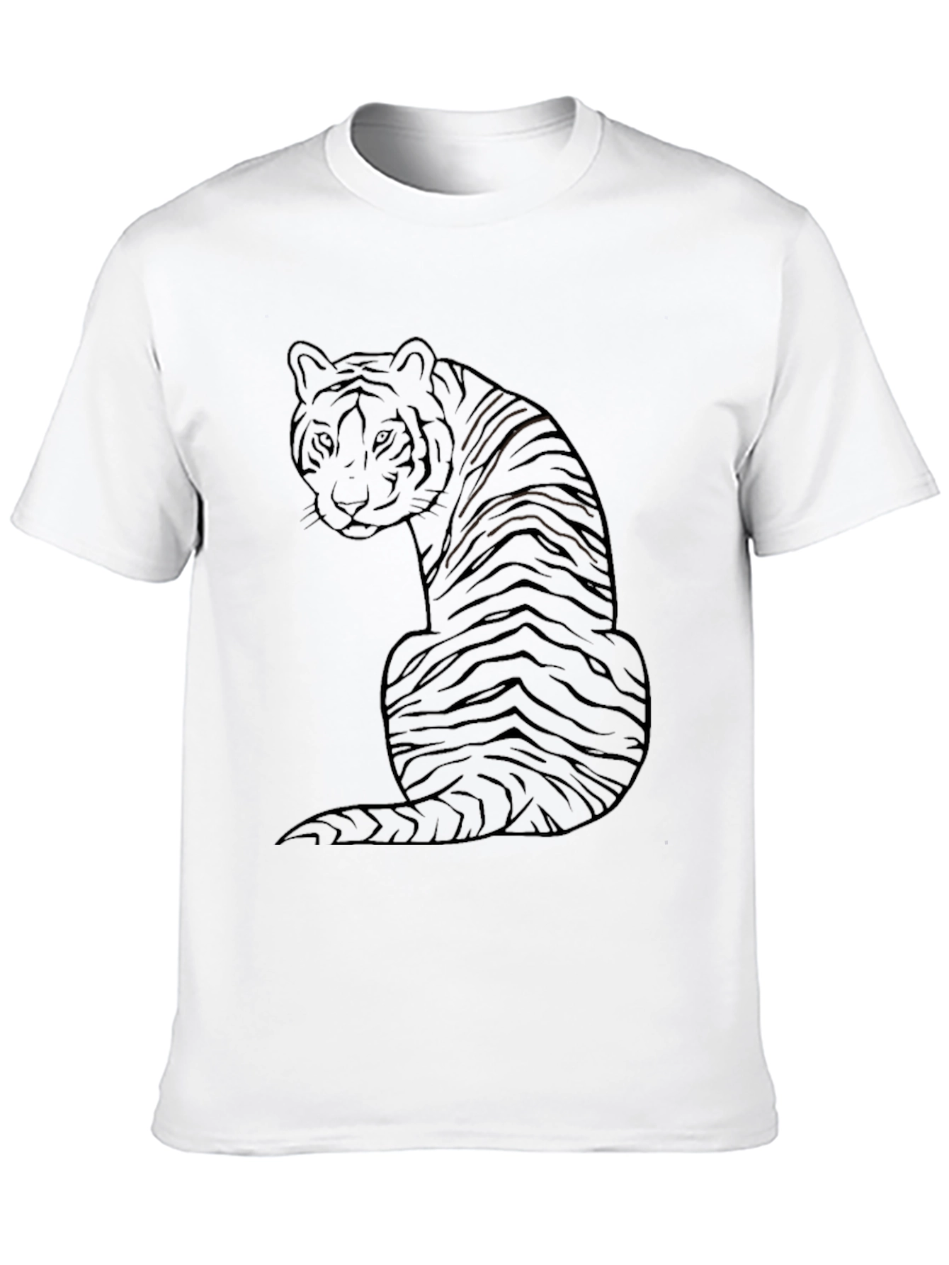 Mens Black Tiger Graphic Tee