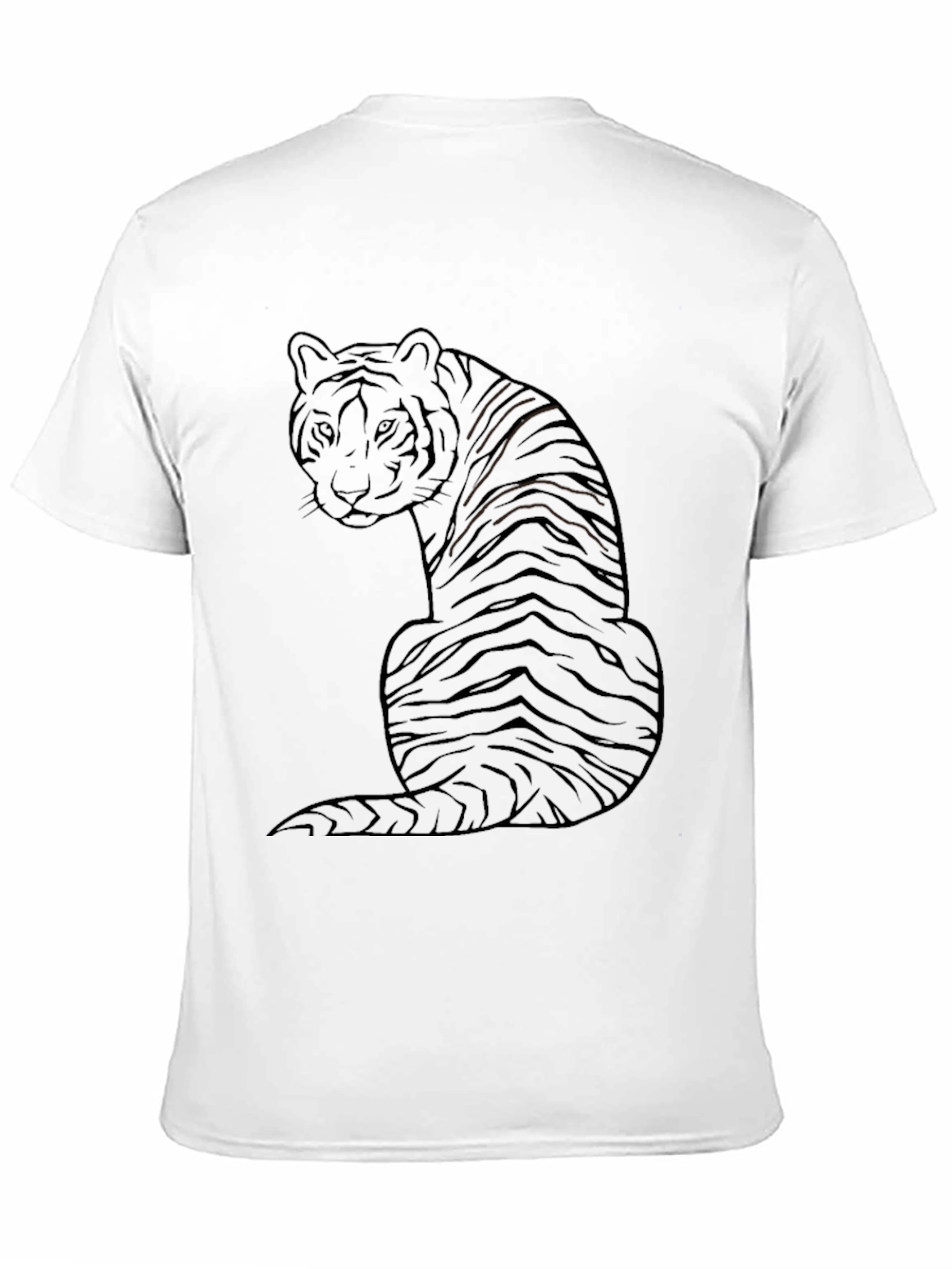 Mens Black Tiger Graphic Tee