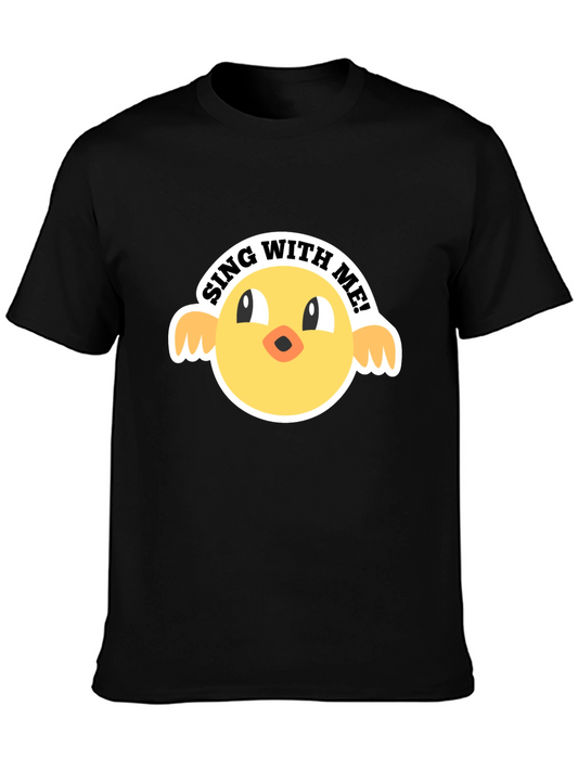 Sing With Me Chick Graphic Tee - Black