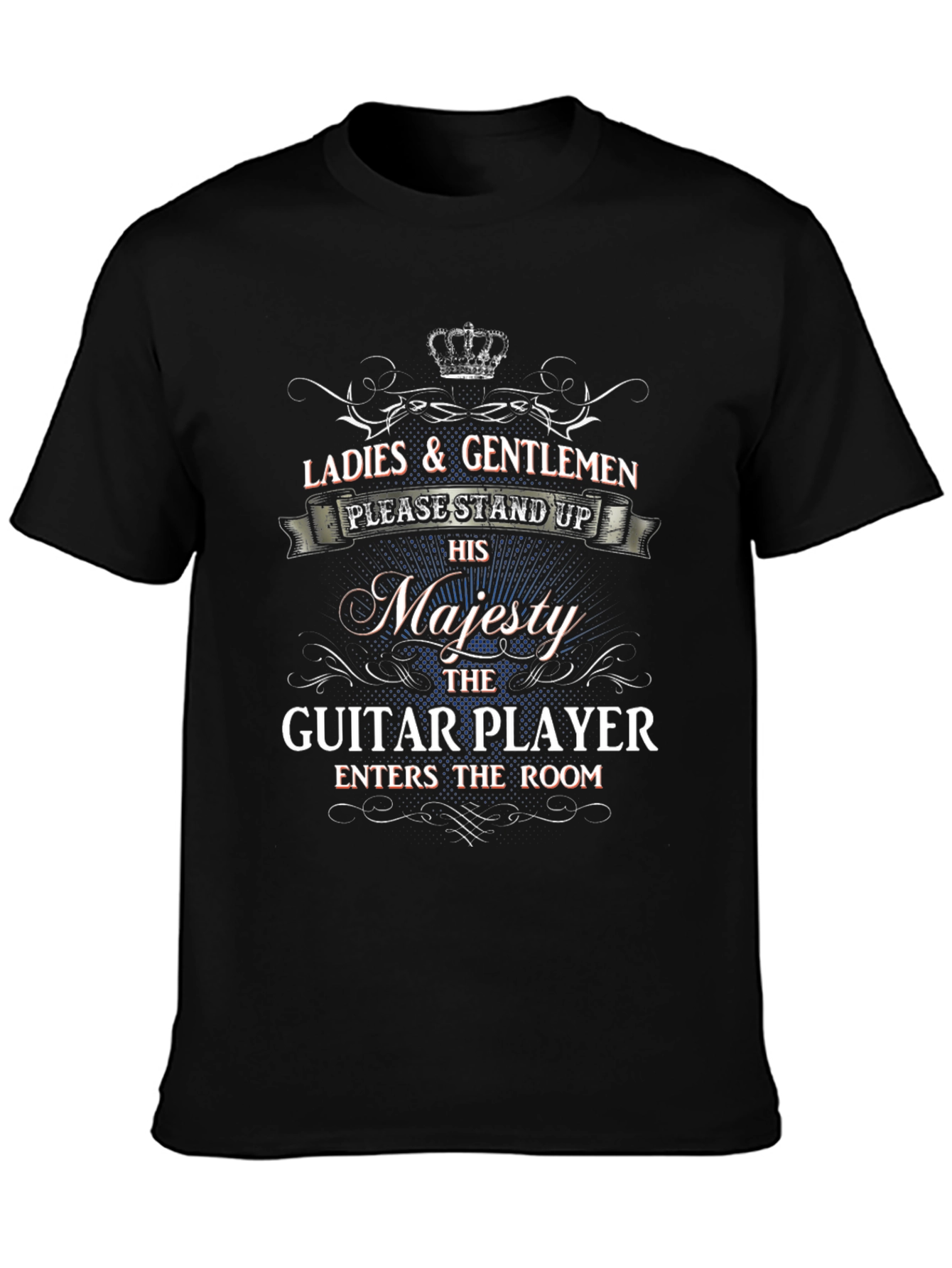 Majesty Guitar Player T-Shirt: Stand Up & Show Respect!
