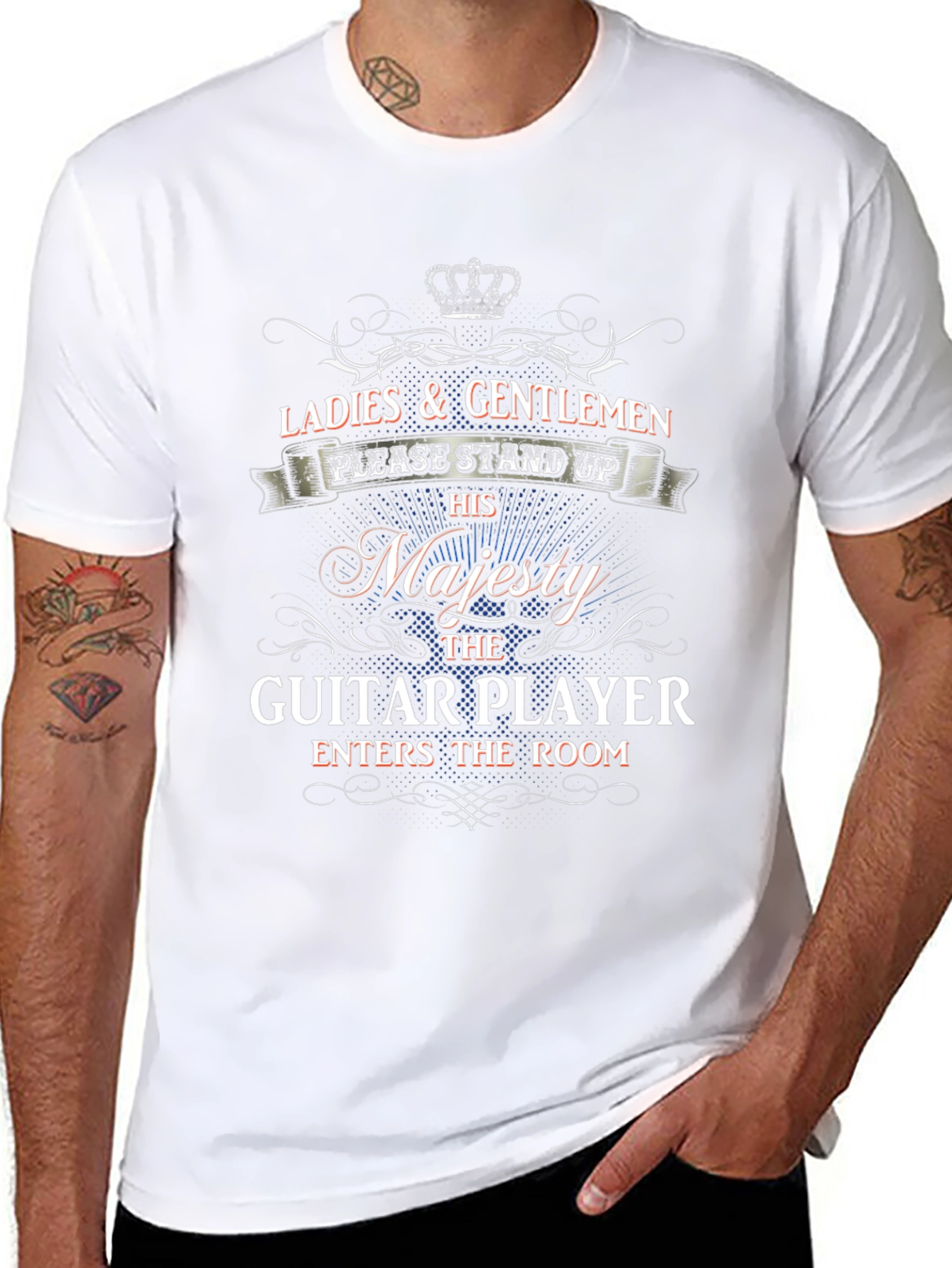 Majesty Guitar Player T-Shirt: Stand Up & Show Respect!