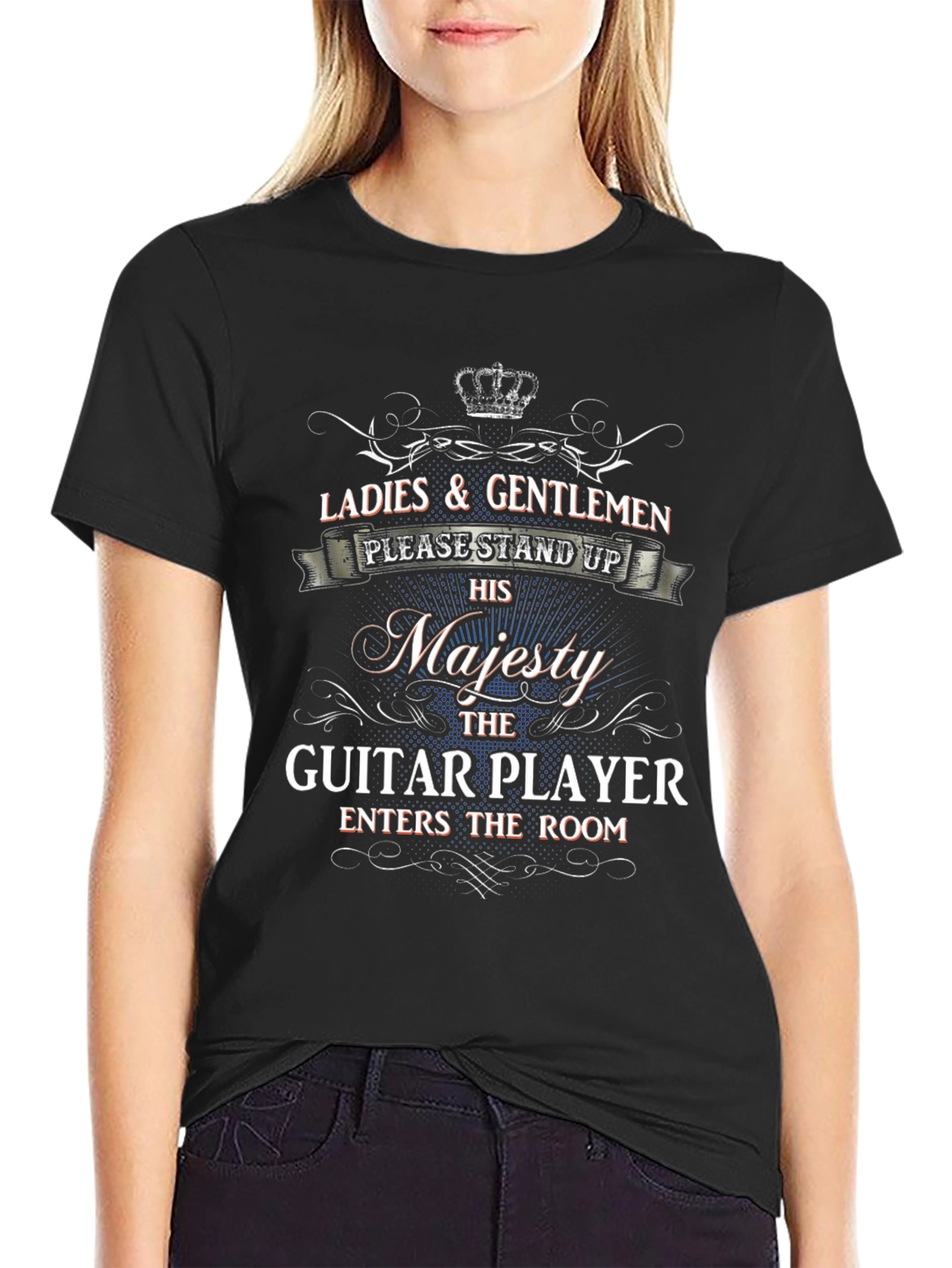 Majesty Guitar Player T-Shirt: Stand Up & Show Respect!