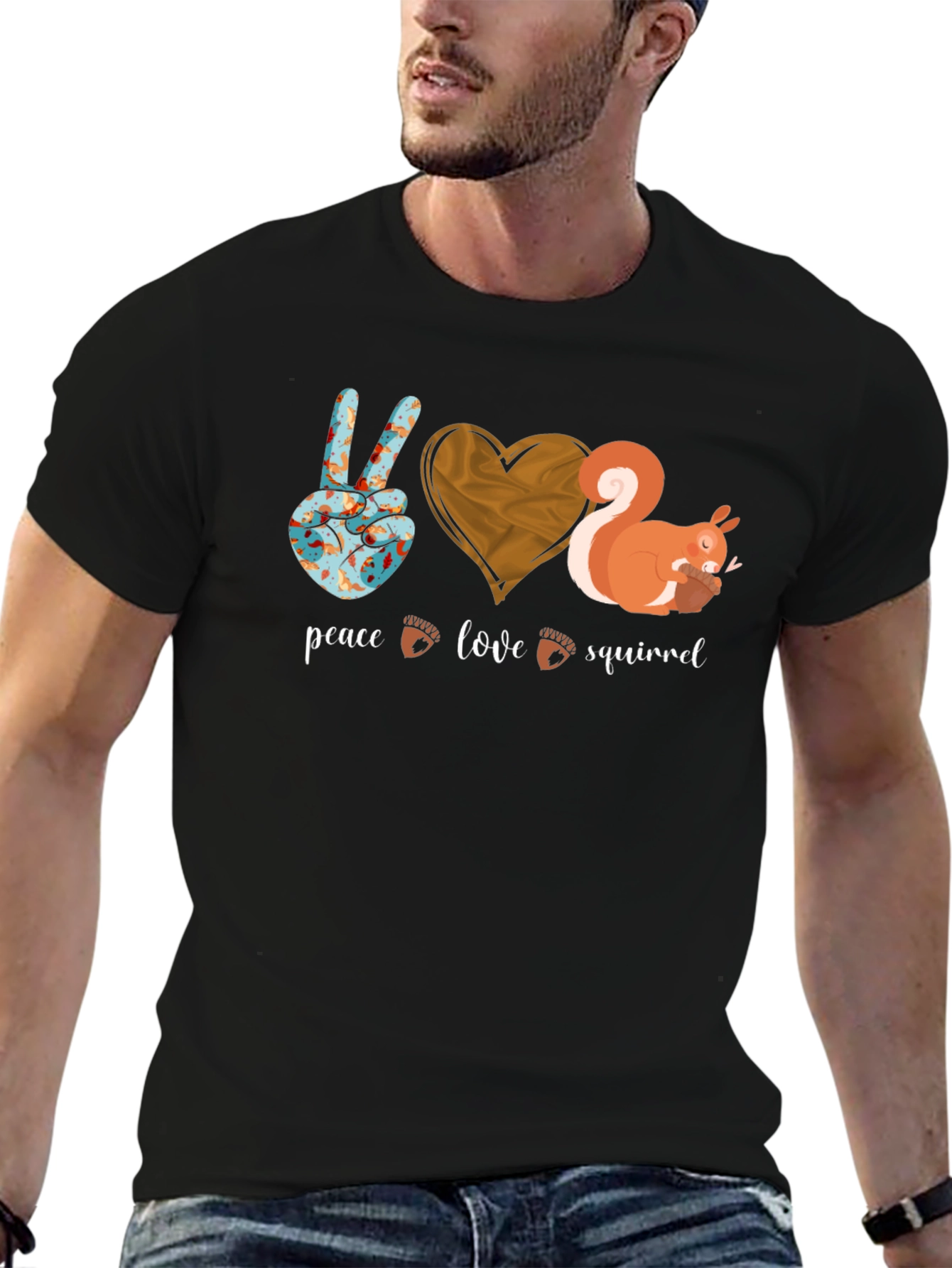 Peace Love Squirrel Graphic Tee