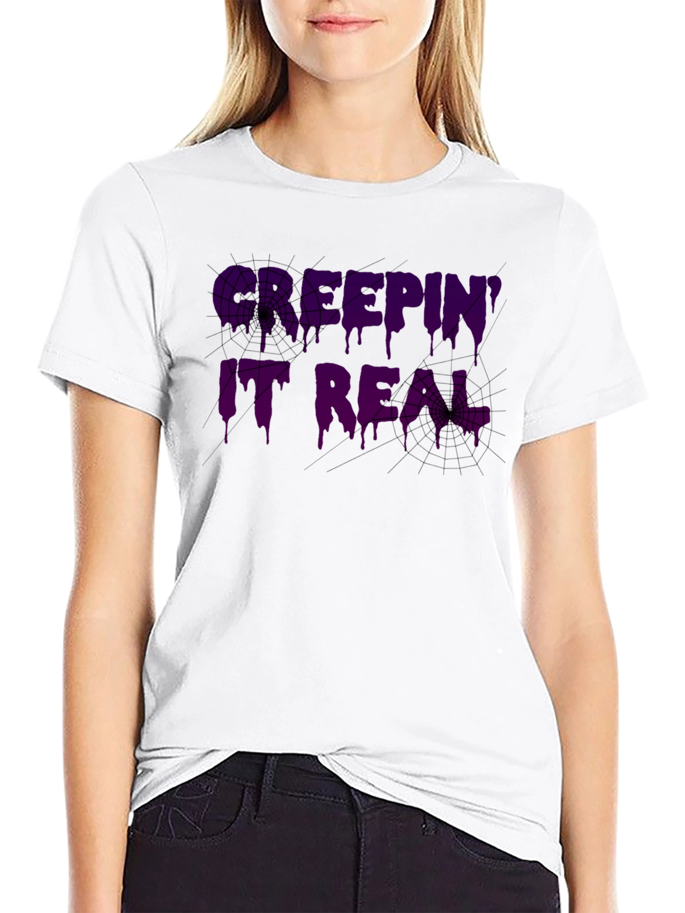 Spooky Keepin it Real Graphic T-Shirt