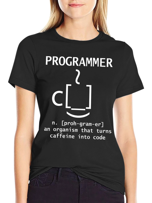 Programmer Definition T-Shirt - Caffeine Coder Tee