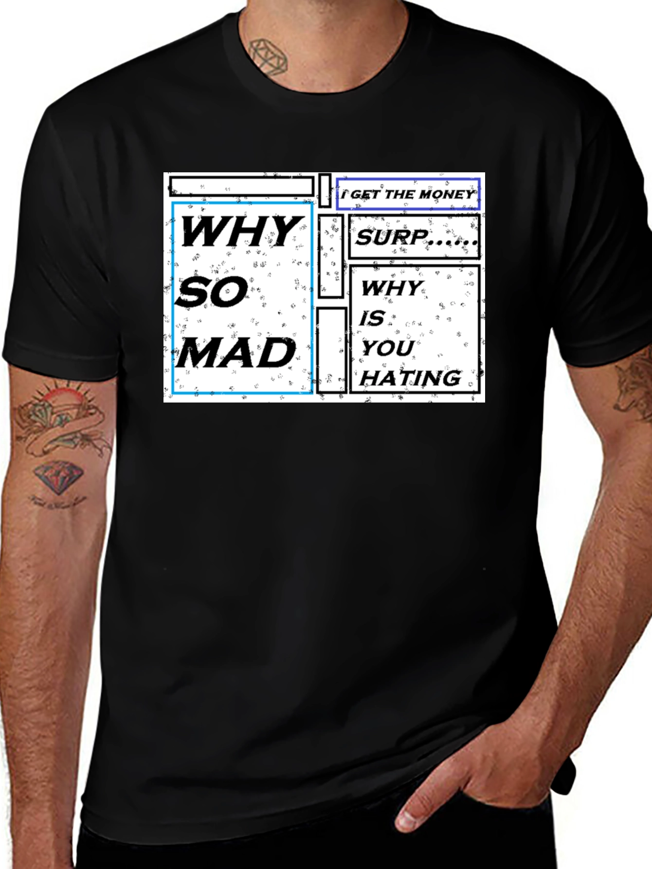Why So Mad Graphic Print T-Shirt