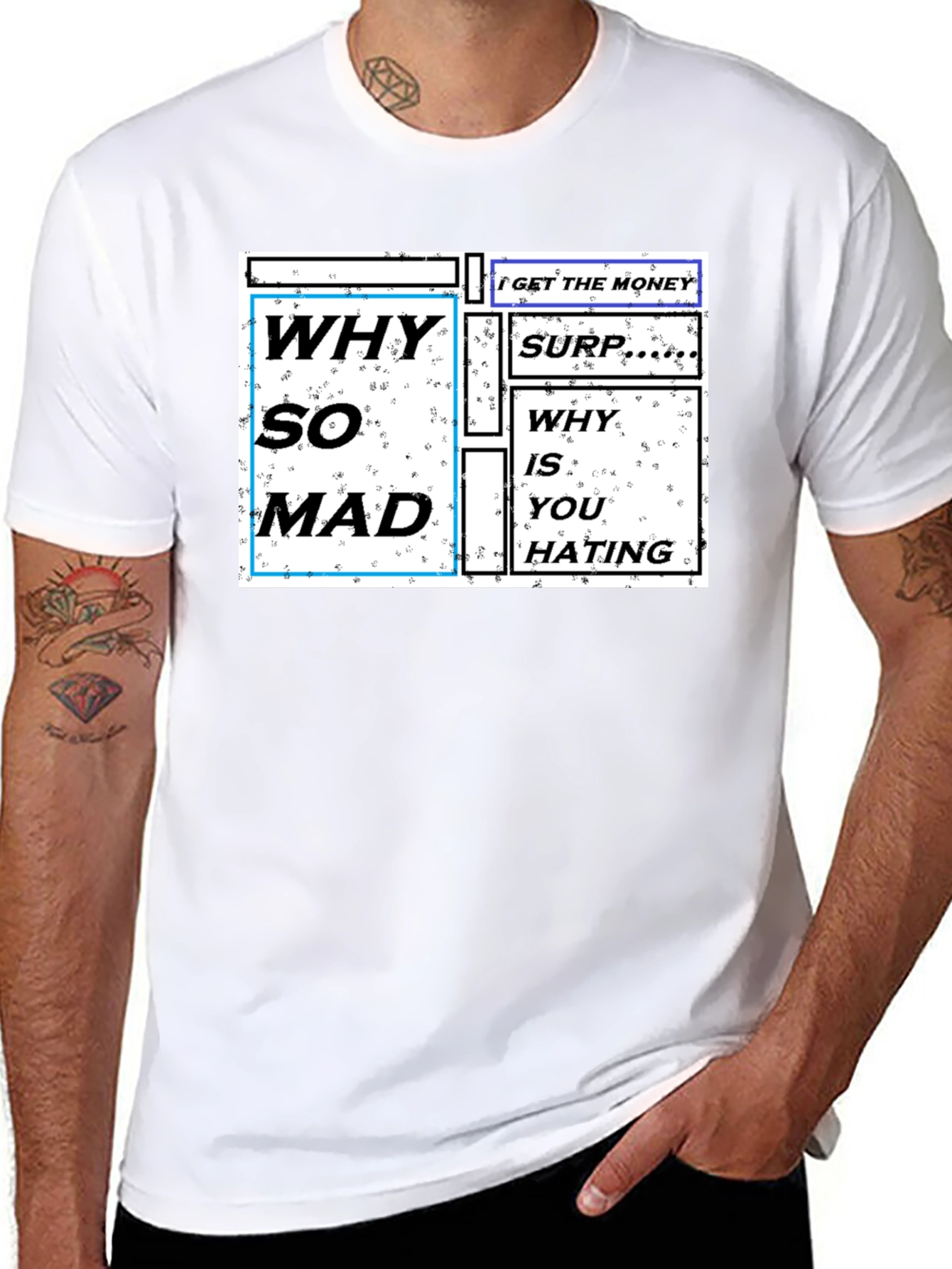 Why So Mad Graphic Print T-Shirt
