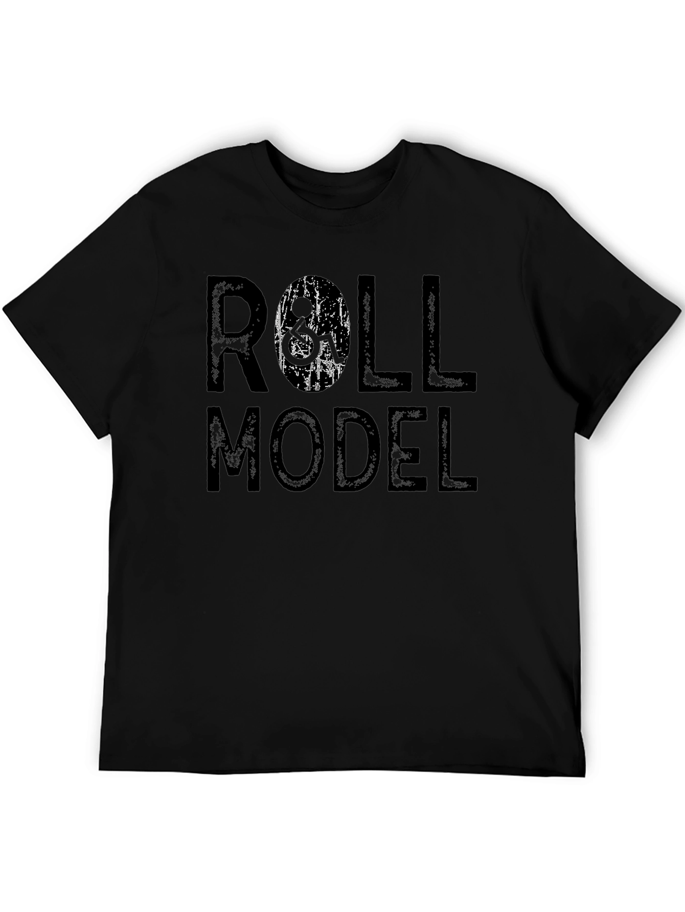 Roll Model Graphic Print Black T-Shirt