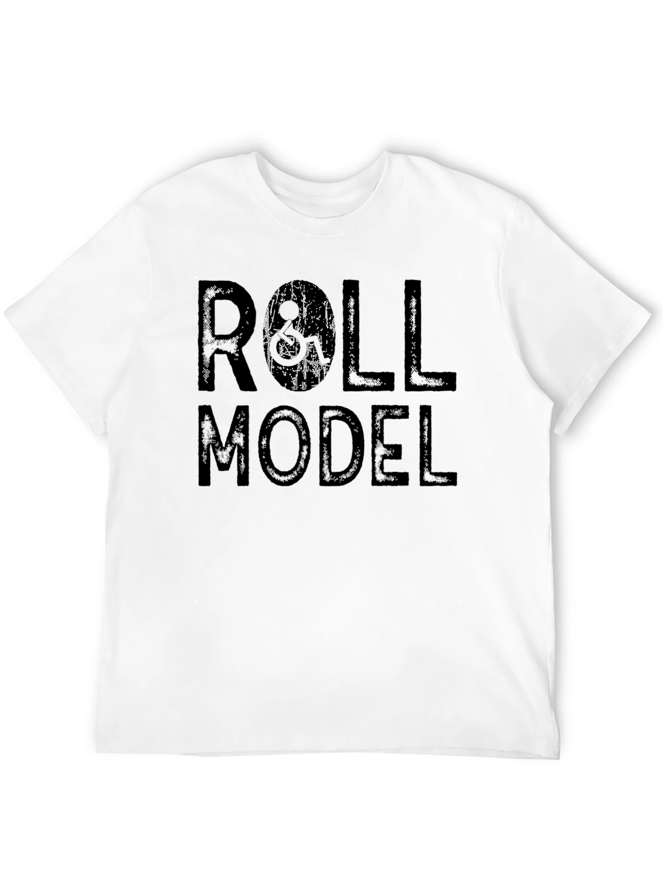 Roll Model Graphic Print Black T-Shirt