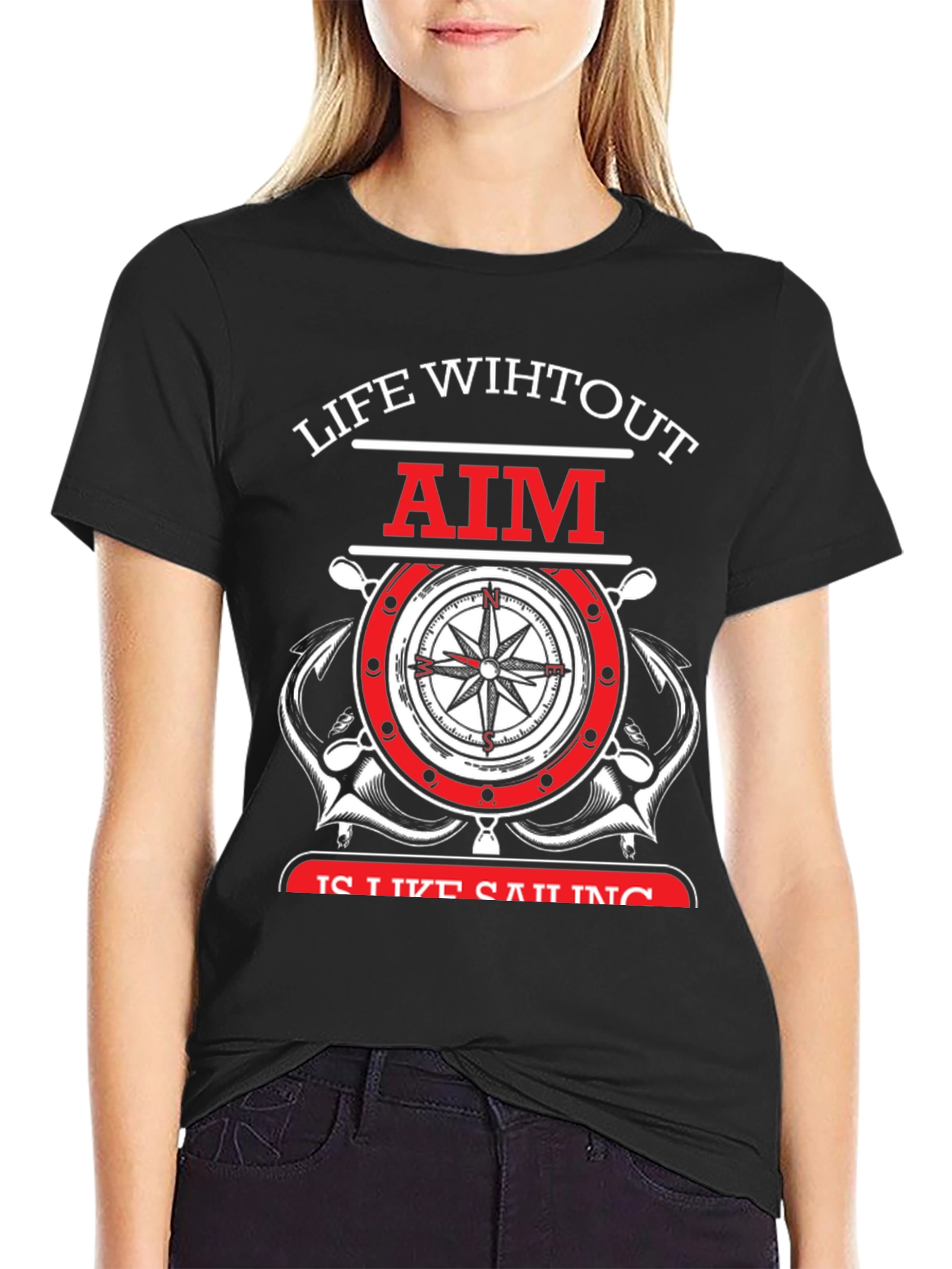 Life Without Aim Sailing Graphic T-Shirt