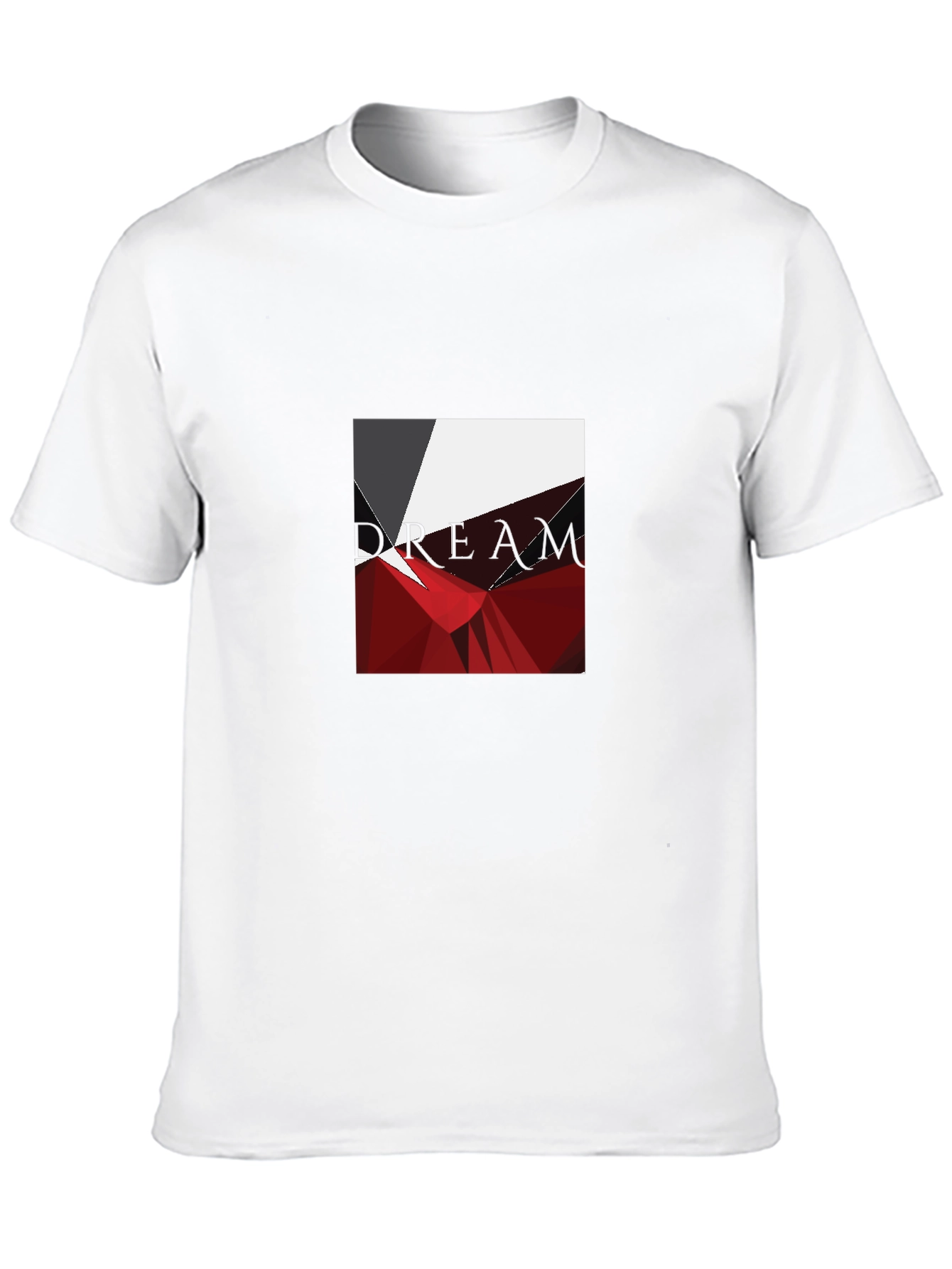 Geometric Abstract Graphic Print Black T-Shirt