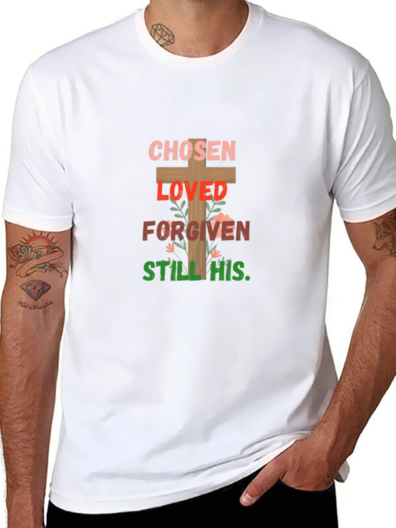 Chosen Loved Forgiven T-Shirt Christian Tee
