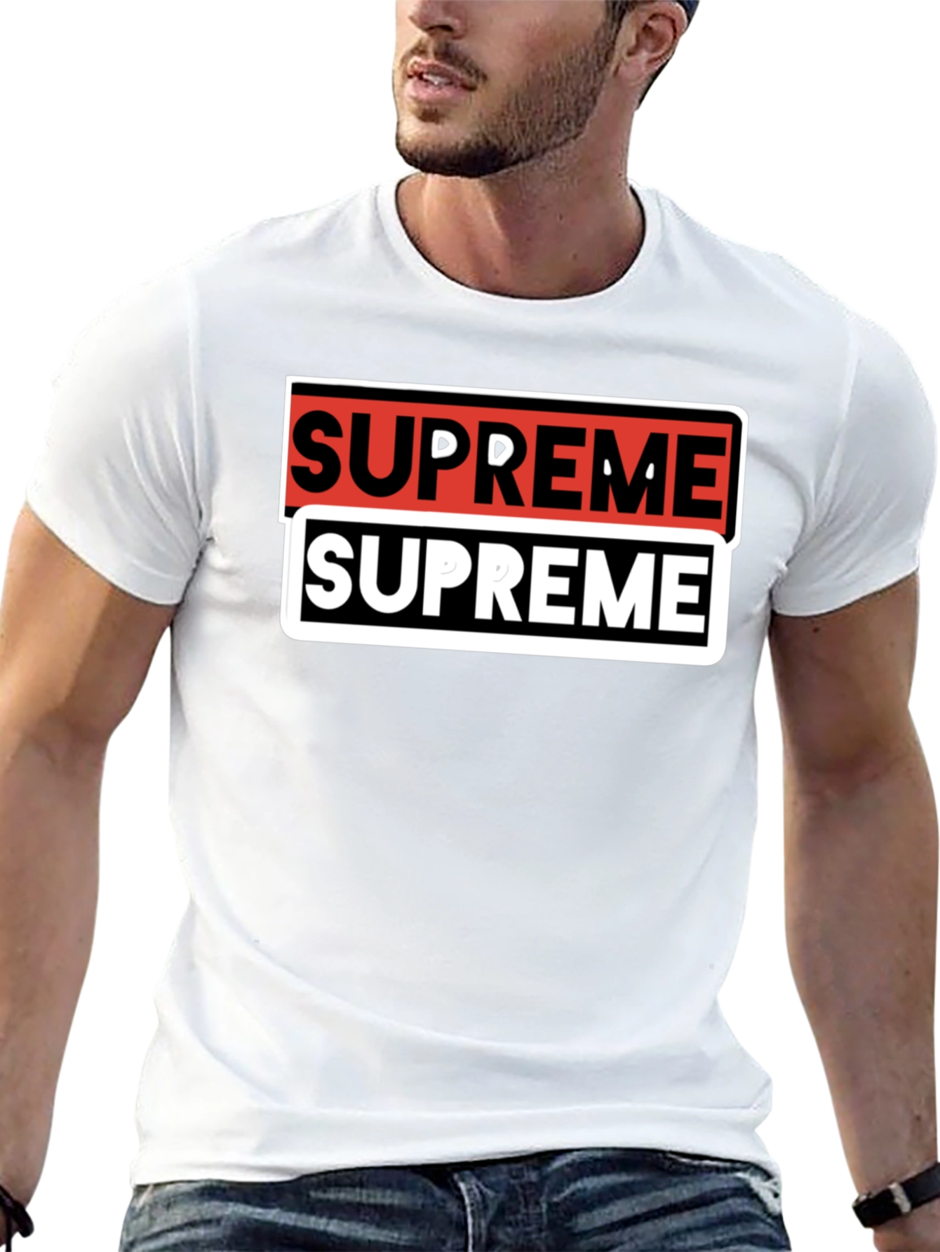 Supreme Double Logo Black T-Shirt