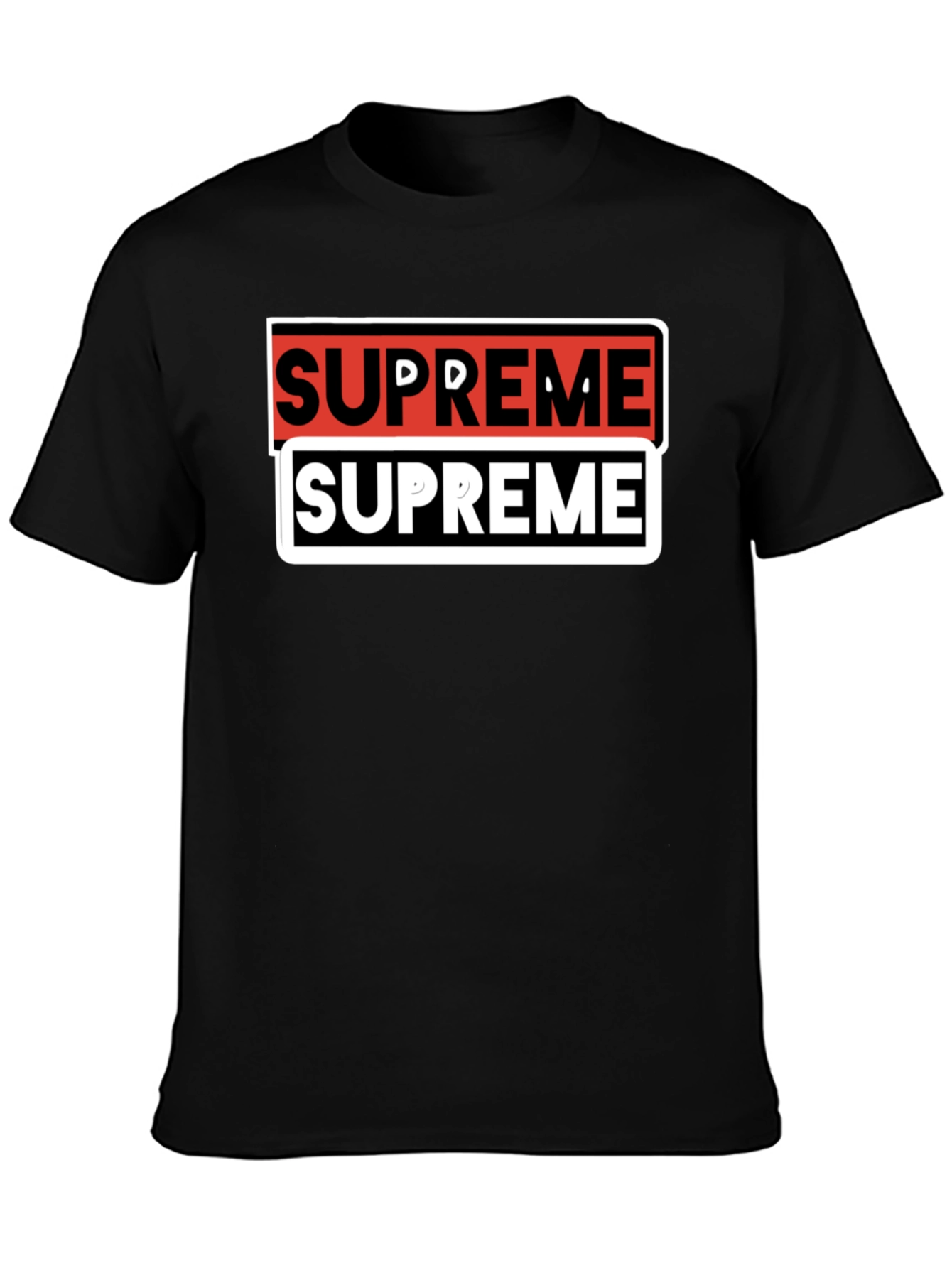 Supreme Double Logo Black T-Shirt