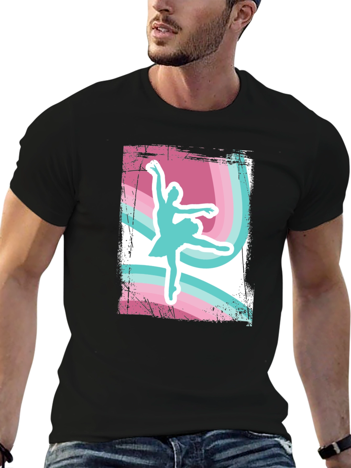 Ballerina Graphic T-Shirt - Retro Dance Tee