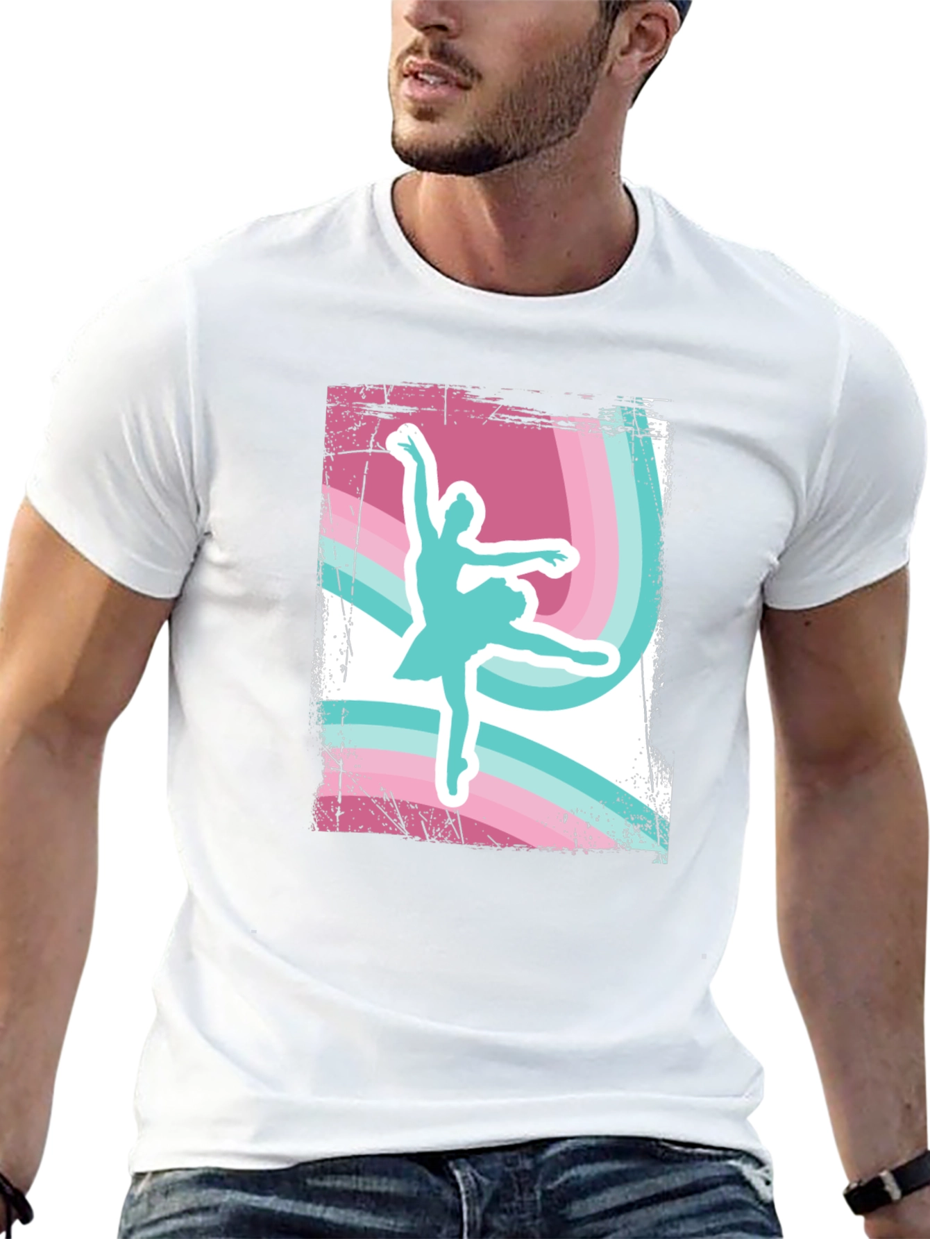 Ballerina Graphic T-Shirt - Retro Dance Tee