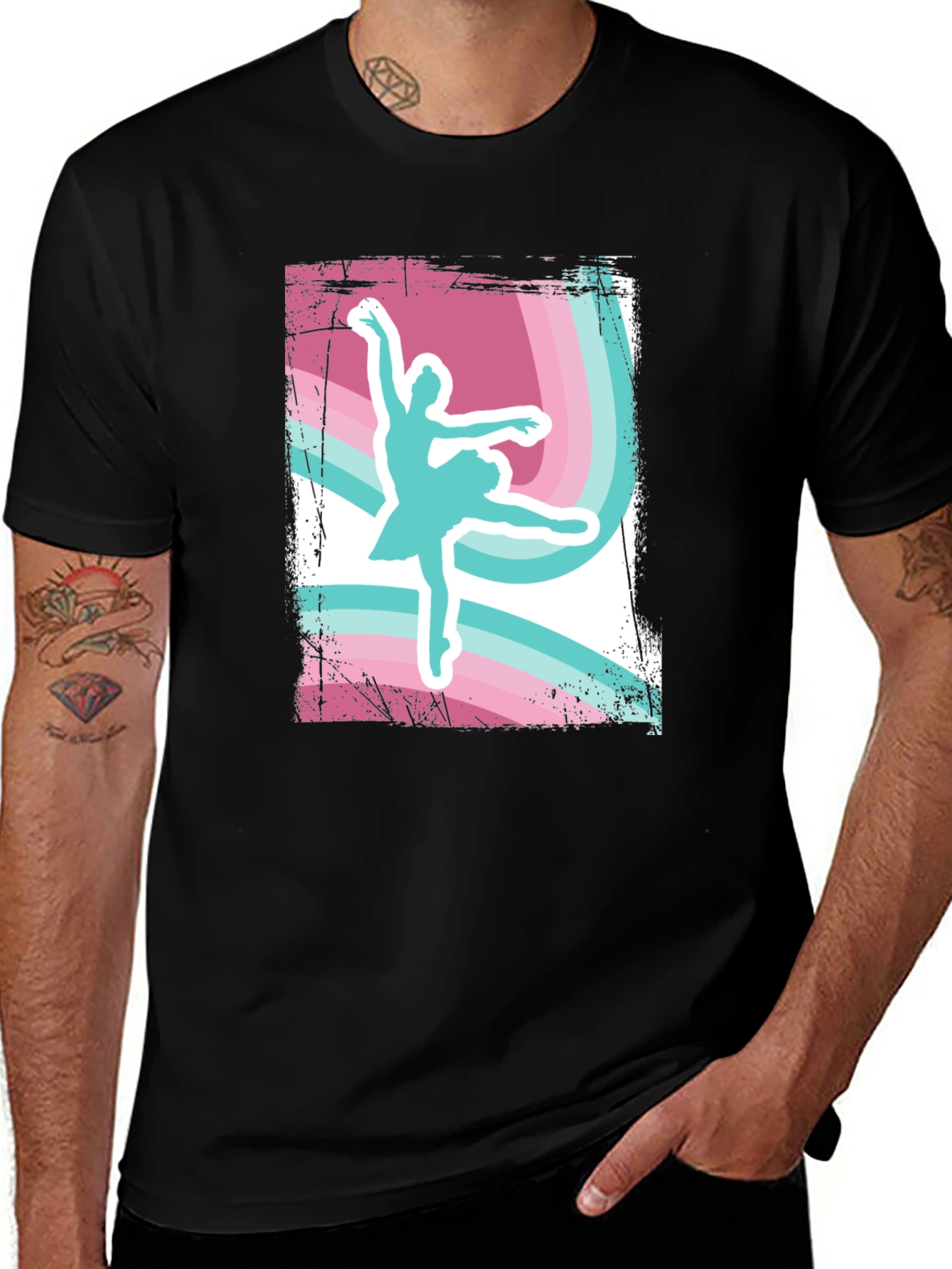 Ballerina Graphic T-Shirt - Retro Dance Tee