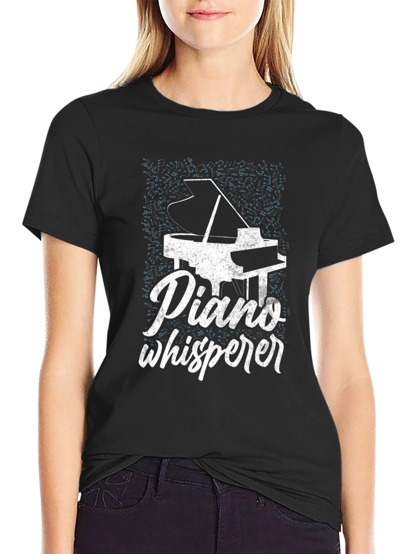 Piano Whisperer Graphic T-Shirt - Music Lover Tee