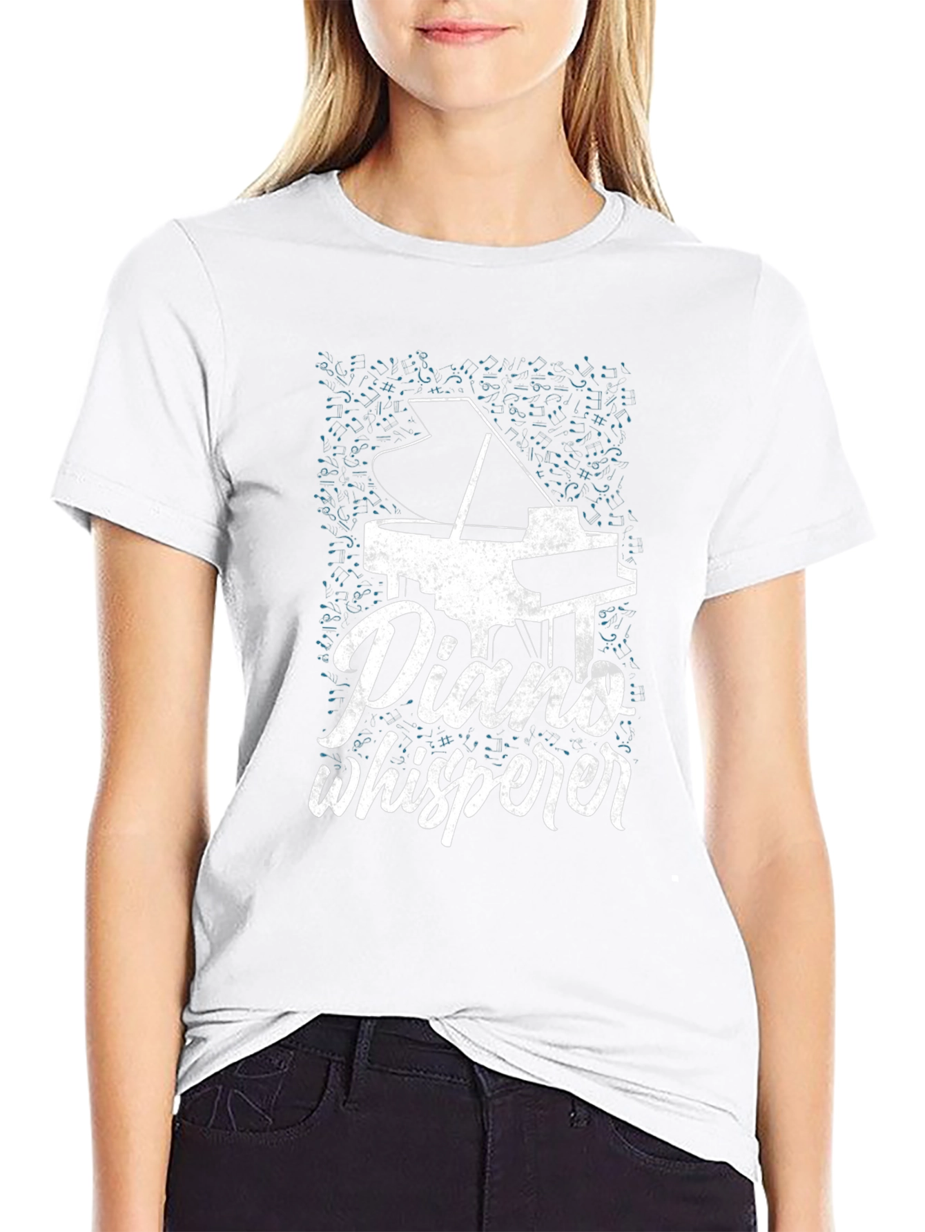 Piano Whisperer Graphic T-Shirt - Music Lover Tee