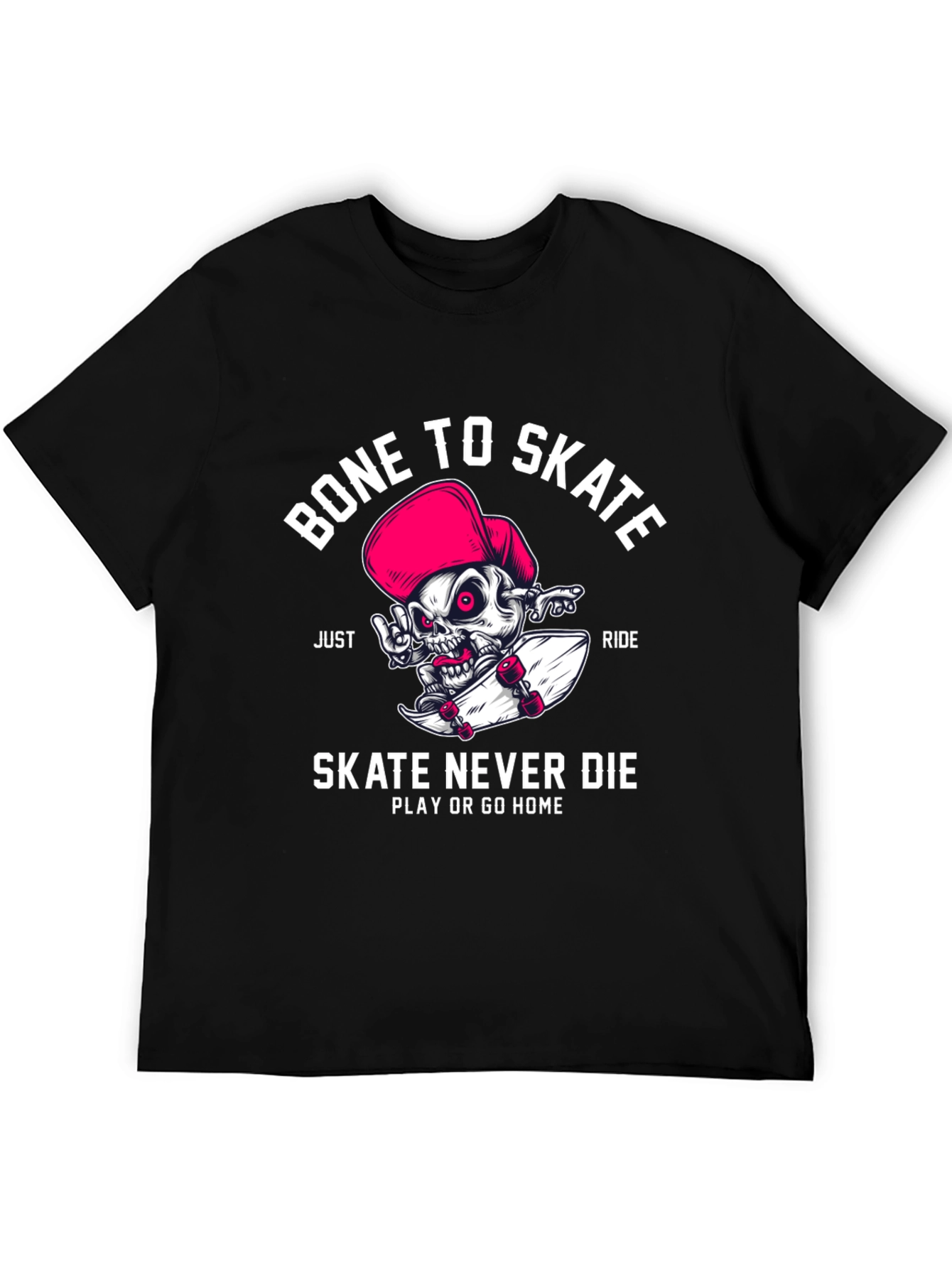 Bone to Skate T-Shirt - Skateboarding Skeleton Design