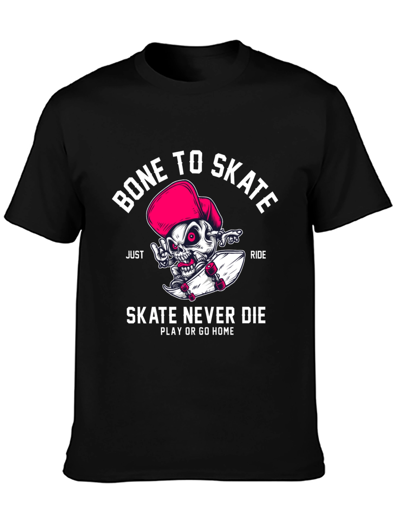 Bone to Skate T-Shirt - Skateboarding Skeleton Design