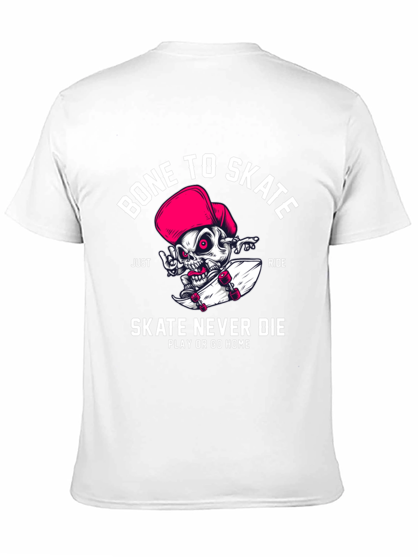 Bone to Skate T-Shirt - Skateboarding Skeleton Design