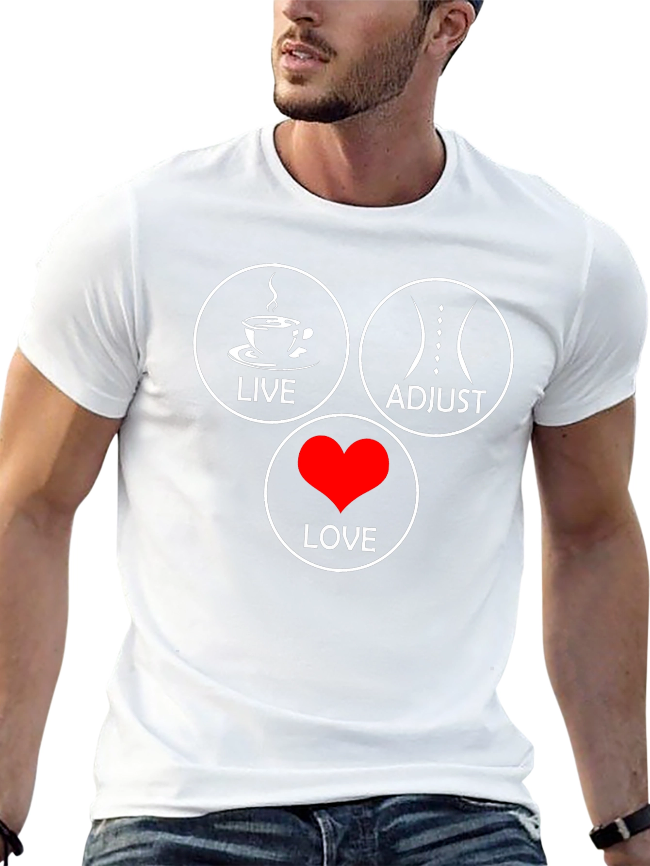 Live Adjust Love Black Graphic T-Shirt