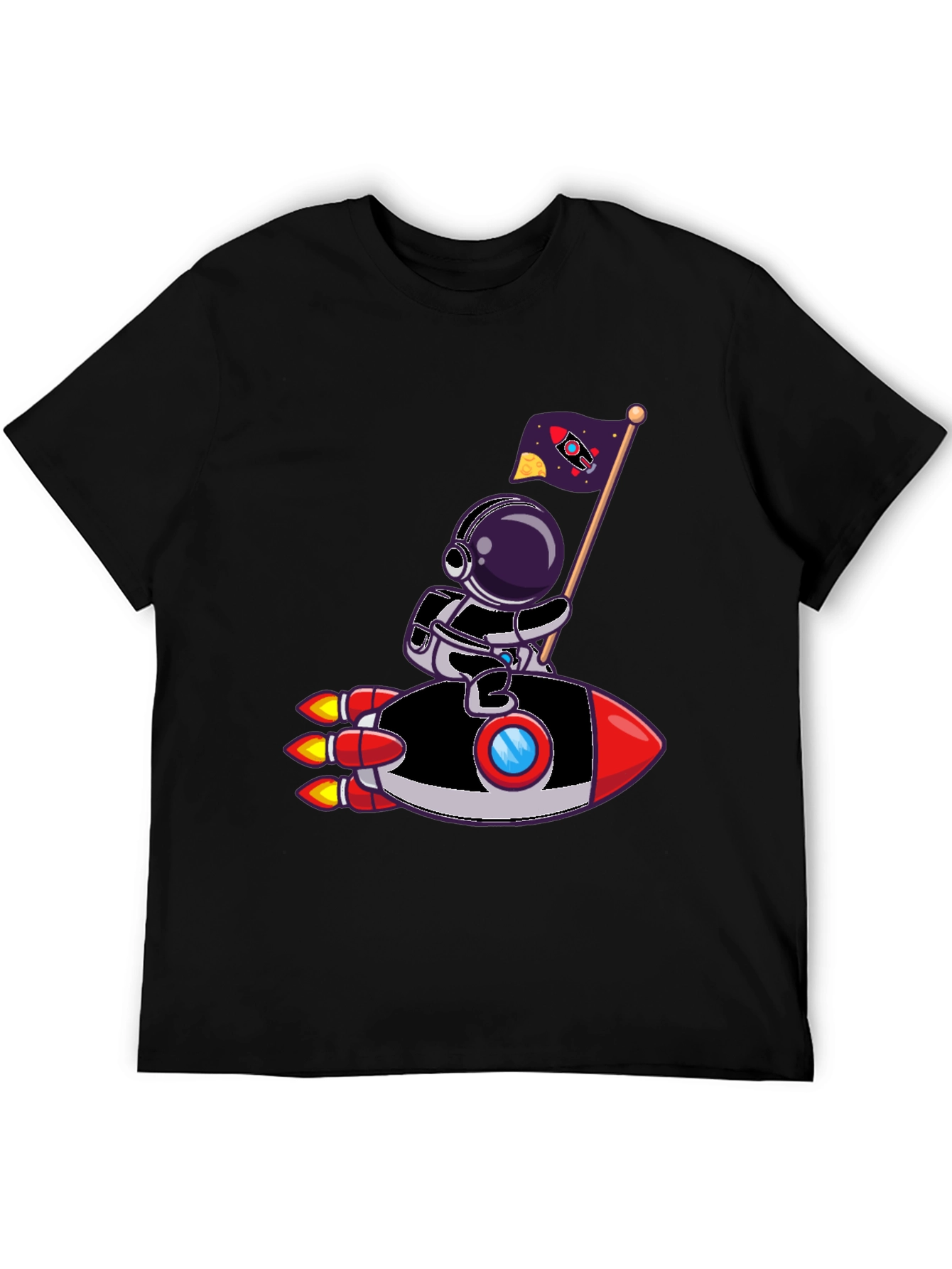 Astronaut Rocket Ride Graphic Tee - Cool Space T-Shirt