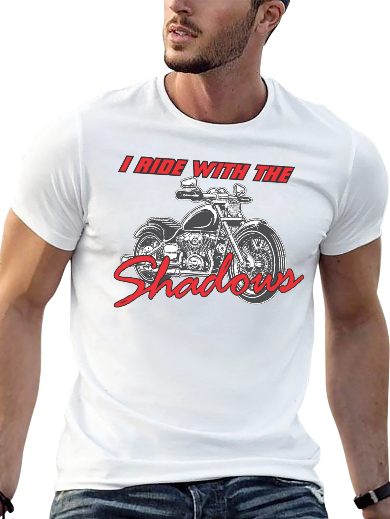 I Ride With The Shadows Motorcycle Graphic T-Shirt