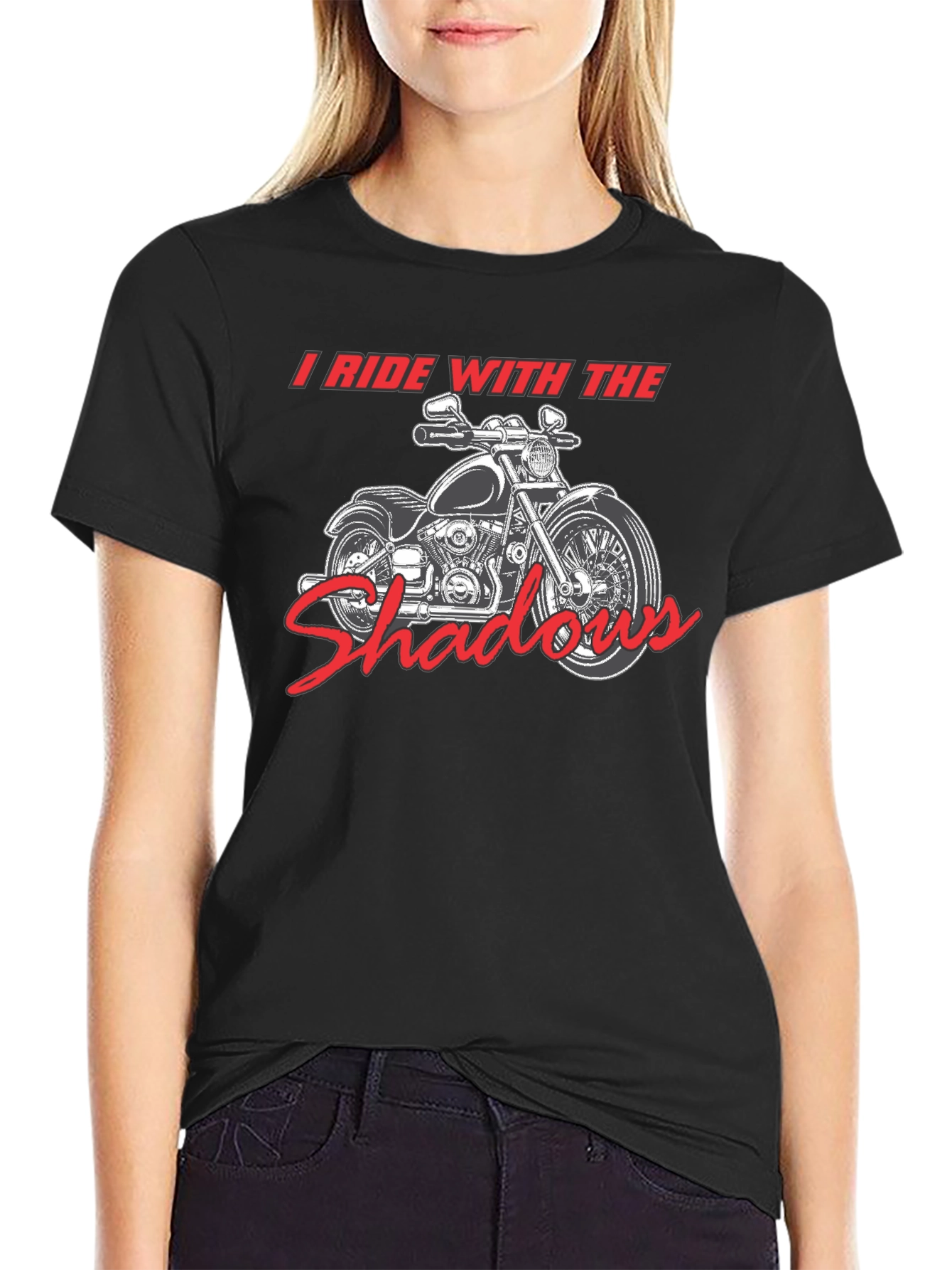 I Ride With The Shadows Motorcycle Graphic T-Shirt